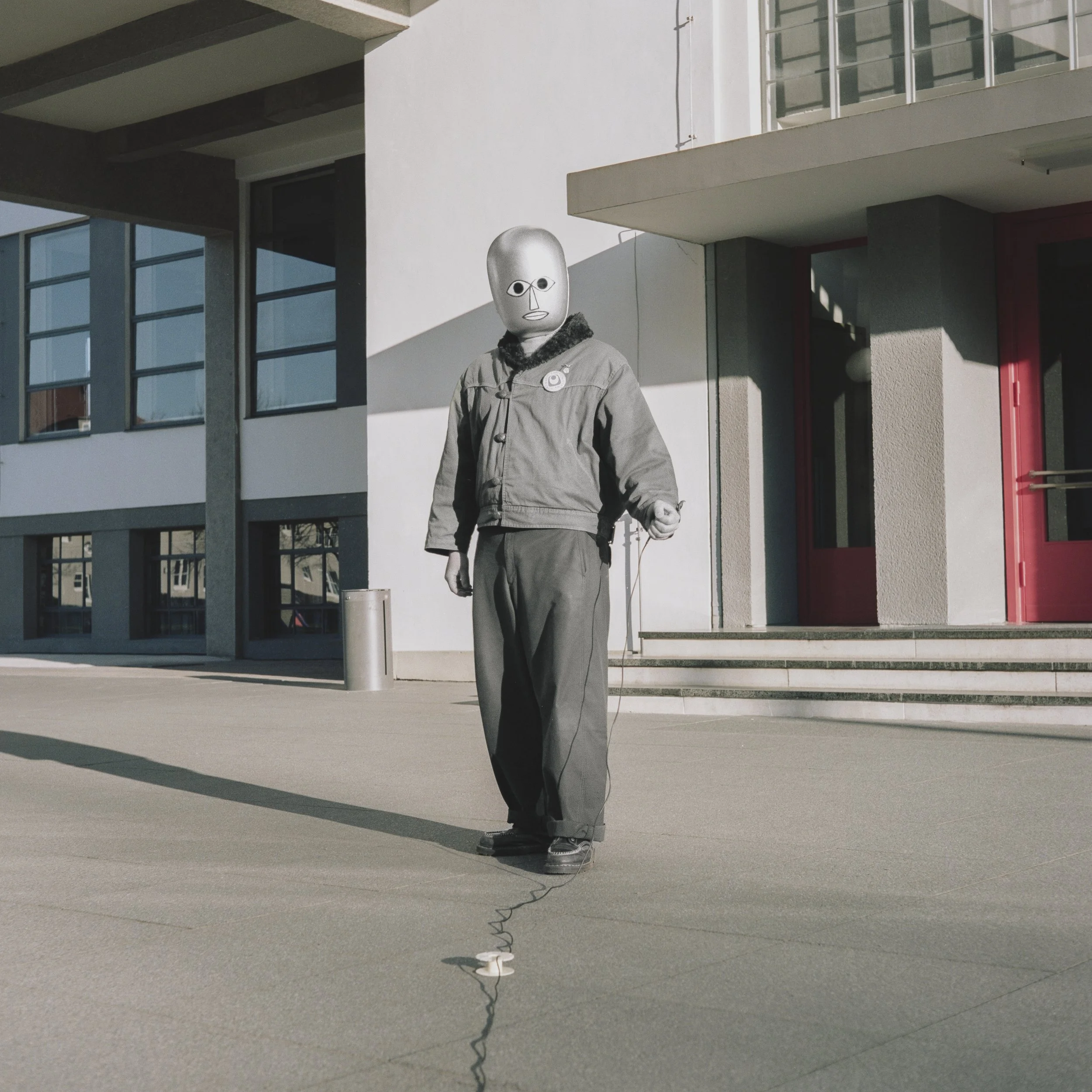Self-Portrait as Bauhaus Ghost, Bauhaus Dessau, Germany.
