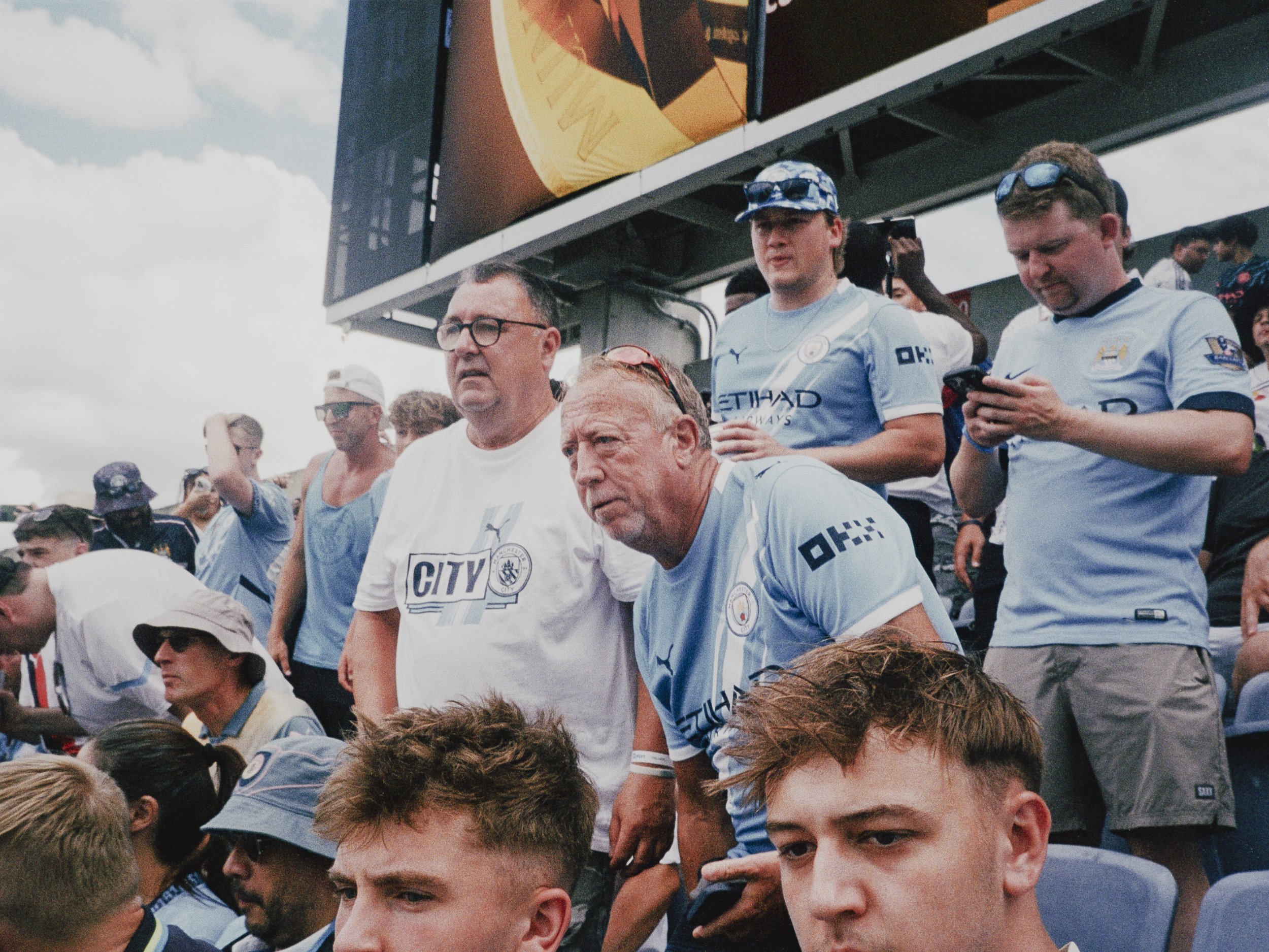 Manchester City Fans. Camping World Stadium, Orlando, Florida.