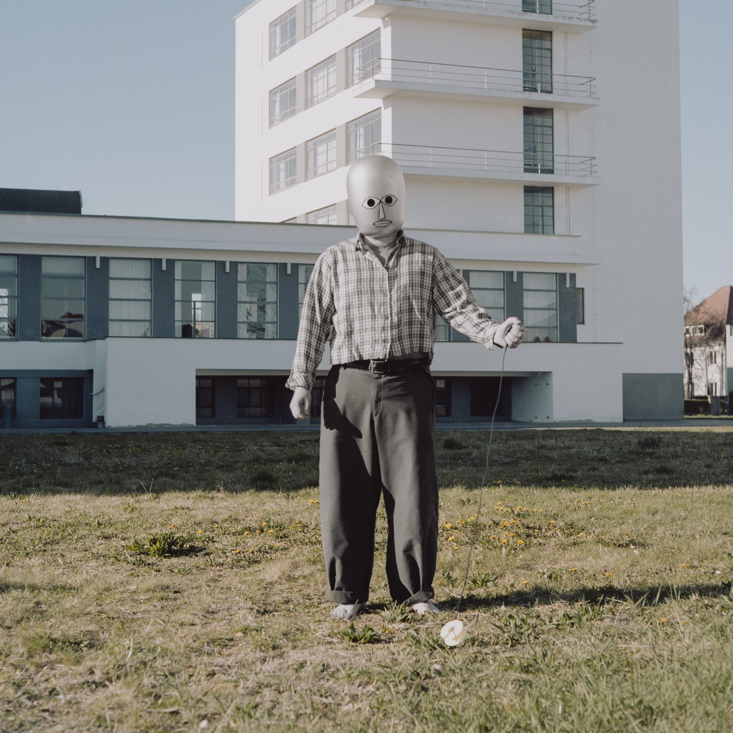 Self-Portrait as Bauhaus Ghost, Bauhaus Dessau, Germany.