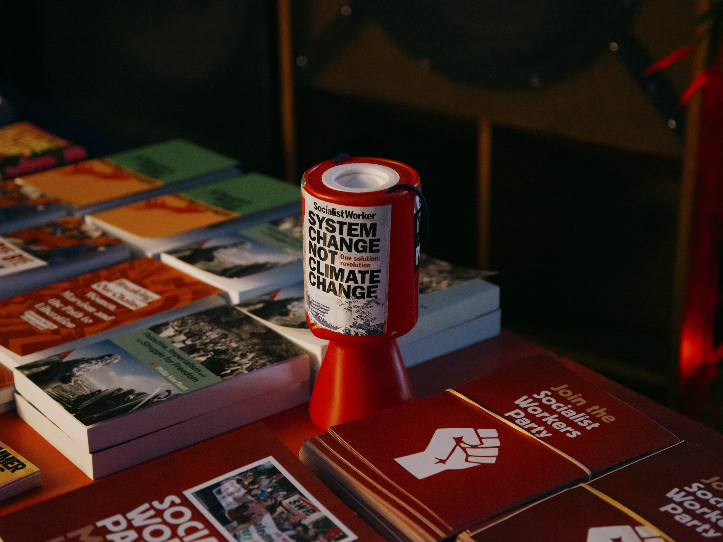 Collection Box, Marxism Festival, London, UK.