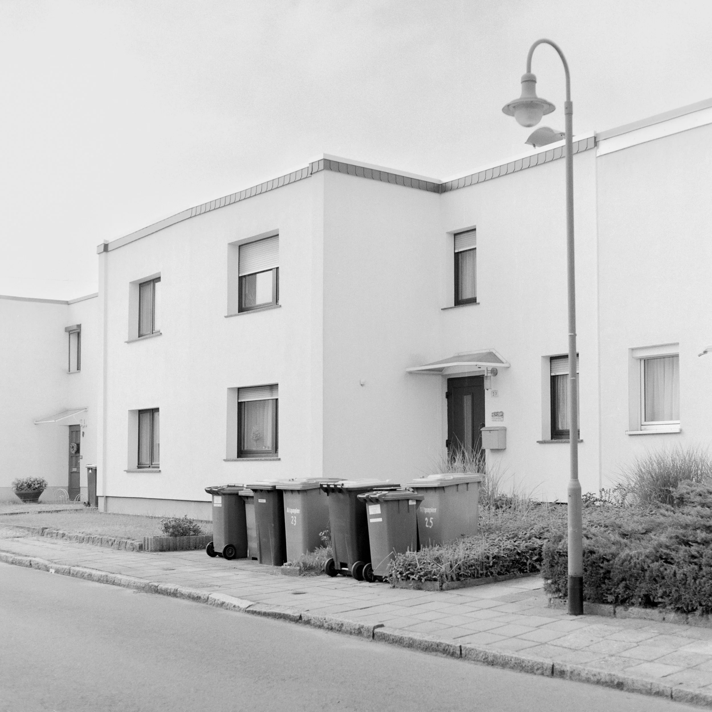 House from The Torten Estate, designed by Walter Gropius. One of many Bauhaus attempts to create new kinds of social housing in Germany. Dessau, Germany.