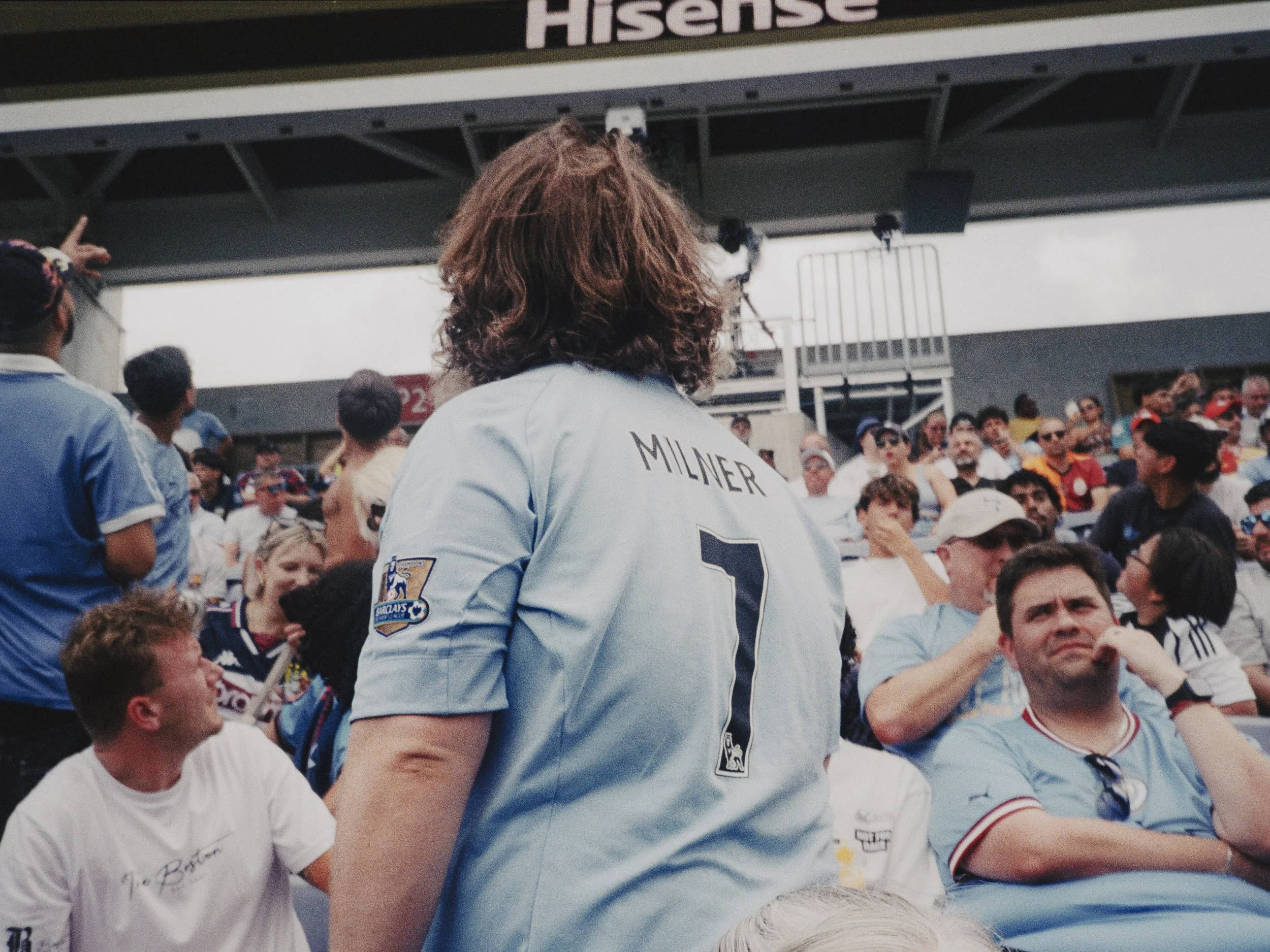 Manchester City Fan. Camping World Stadium, Orlando, Florida.