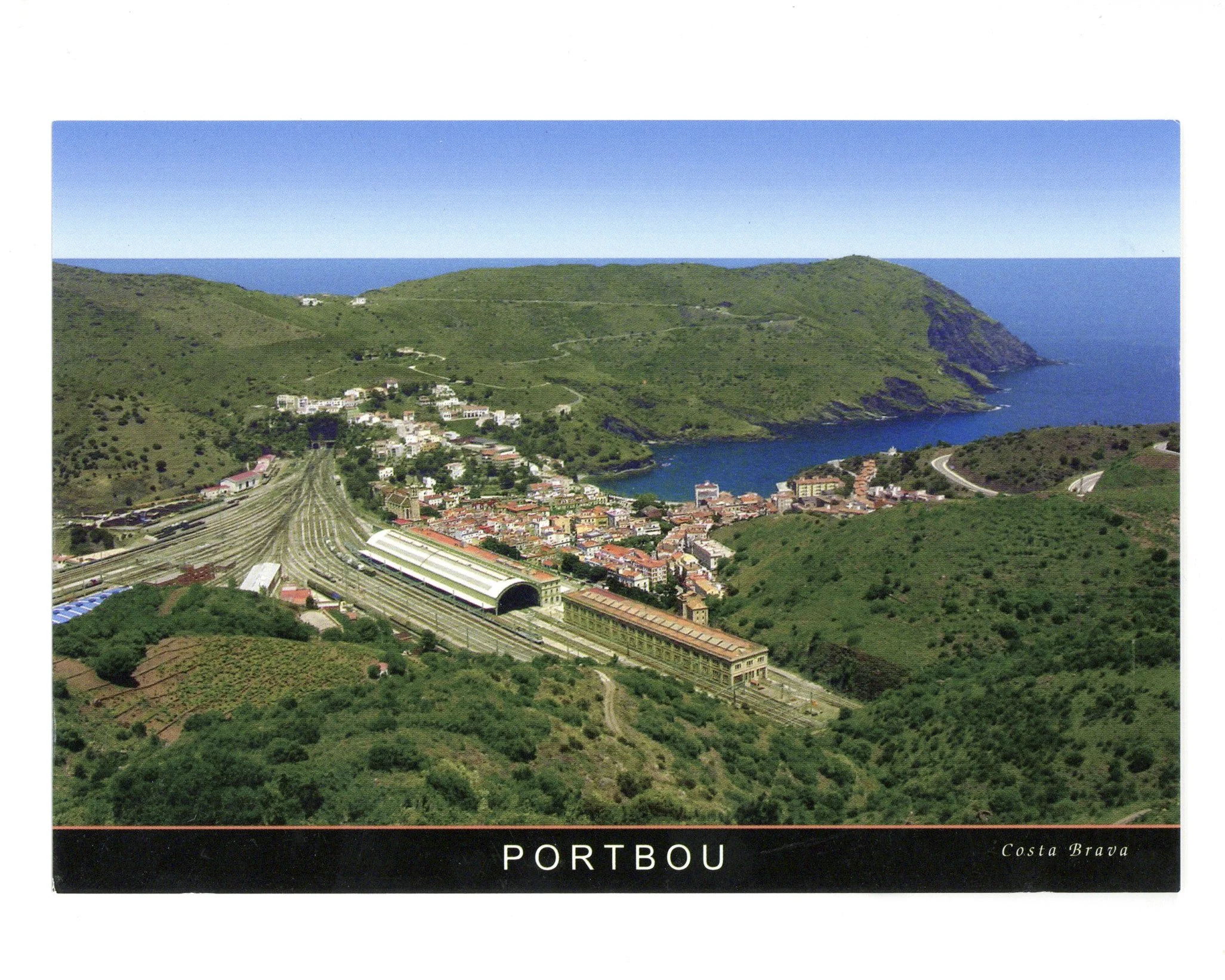 'Portbou' Postcard found in Portbou, Spain.