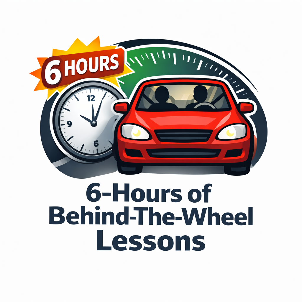 6-Hours of Behind-The-Wheel Instruction (ages 15 to 17)