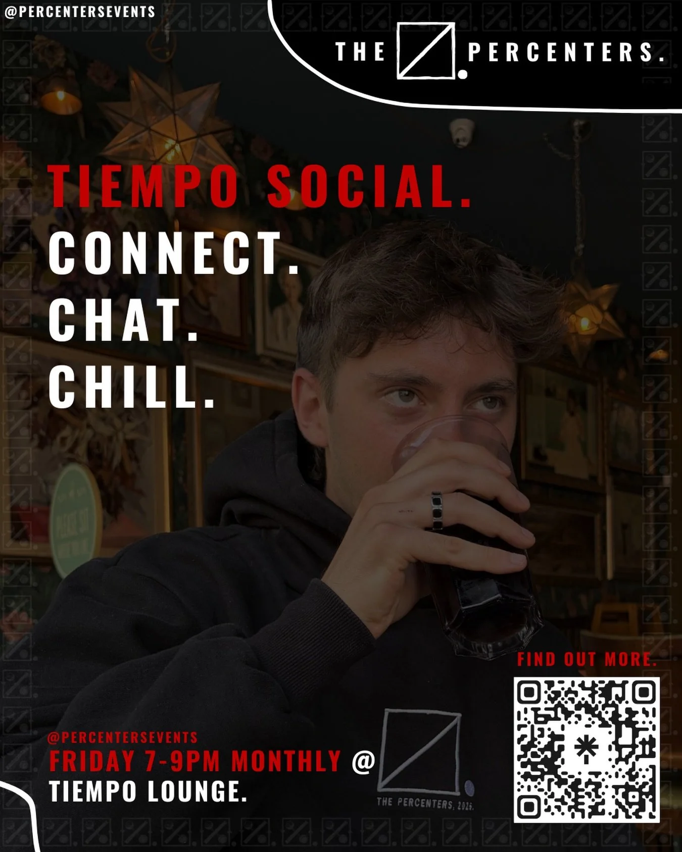 CONNECT. TIEMPO SOCIAL. THIS FRIDAY AT 7PM. 

📍 TIEMPO LOUNGE, SUTTON.
📅 EVERY FORTH FRIDAY OF THE MONTH.
🔗 SIGN UP. LINK IN BIO.