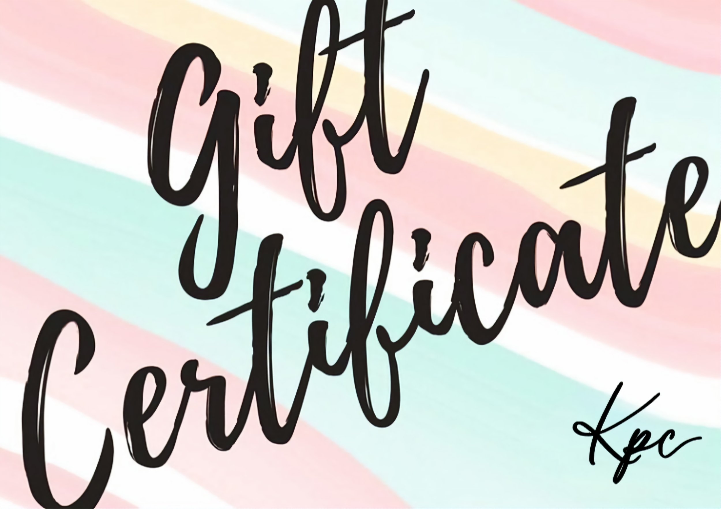 GIFT CERTIFICATE