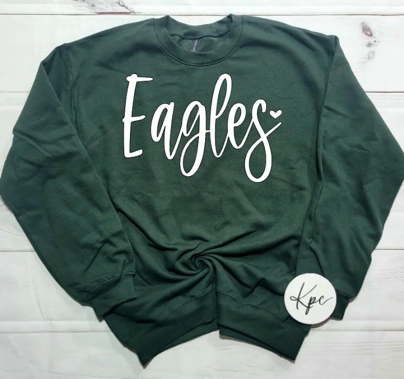 eagles solid heart forest green white.jpg