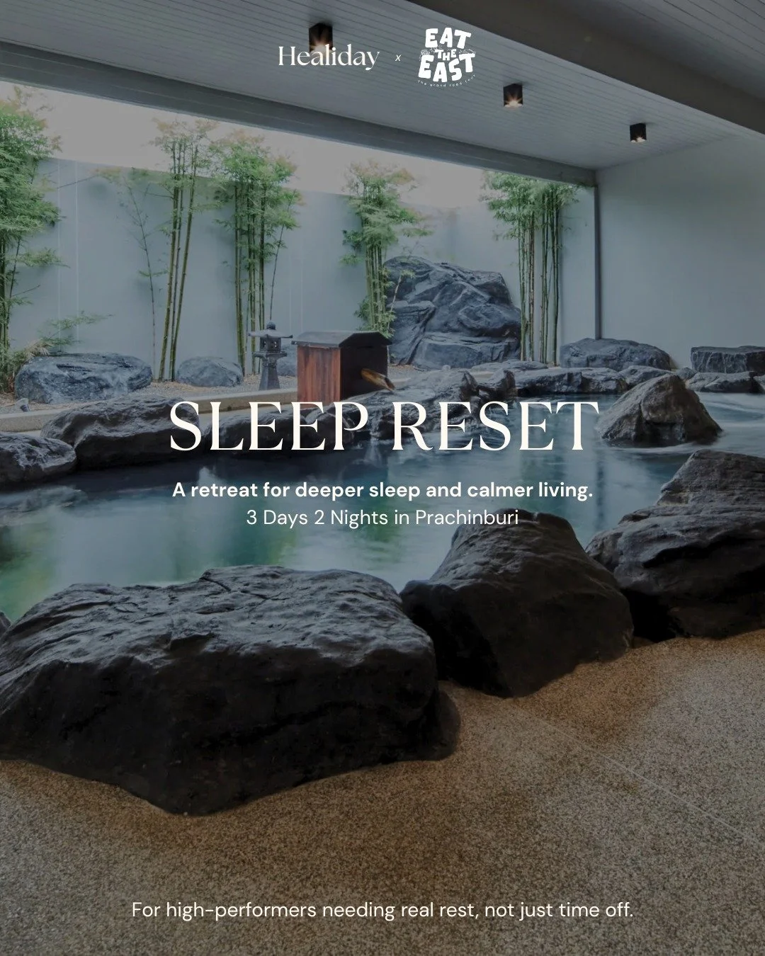 You don&rsquo;t need more sleep. You need better recovery.

Sleep Reset, part of The Reset Journey Series by Healiday x Eat the East @thailand_gastronomy_network 

A 3-day, 2-night retreat in Prachin Buri designed to restore deep, sustainable sleep t