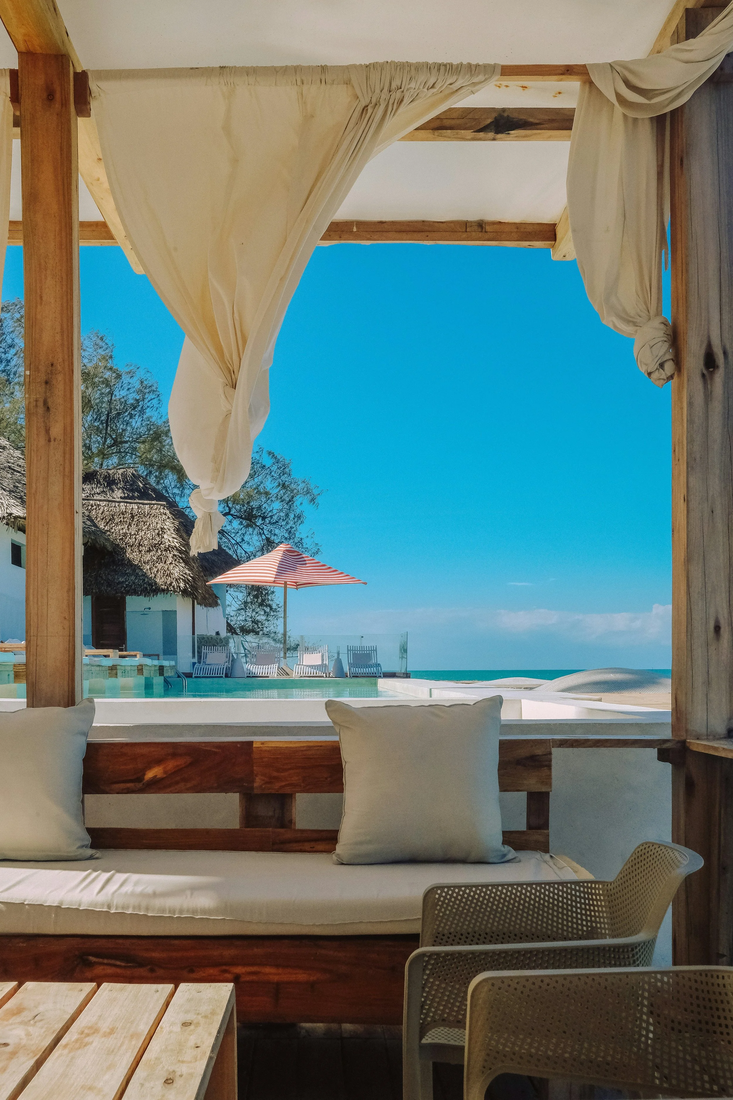A tranquil beachfront setting, the perfect environment for pure relaxation.