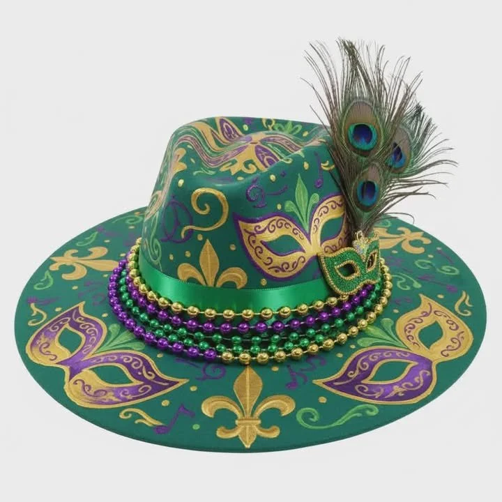 DIY Vegan Suede Rancher Hat Kit Mardi Gras