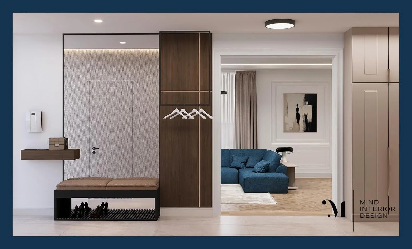 Deep blue / Open space concept proposal 
*
*
*
#arhitekturabeograda #dizajnenterijera #dizajnnamestaja #luxurylifestyle #luxuryliving #luxuryinteriordesign #cozyinteriors #beigeinterior #beige #nudecolors #rolex #interiorlovers #interiordesign #furni