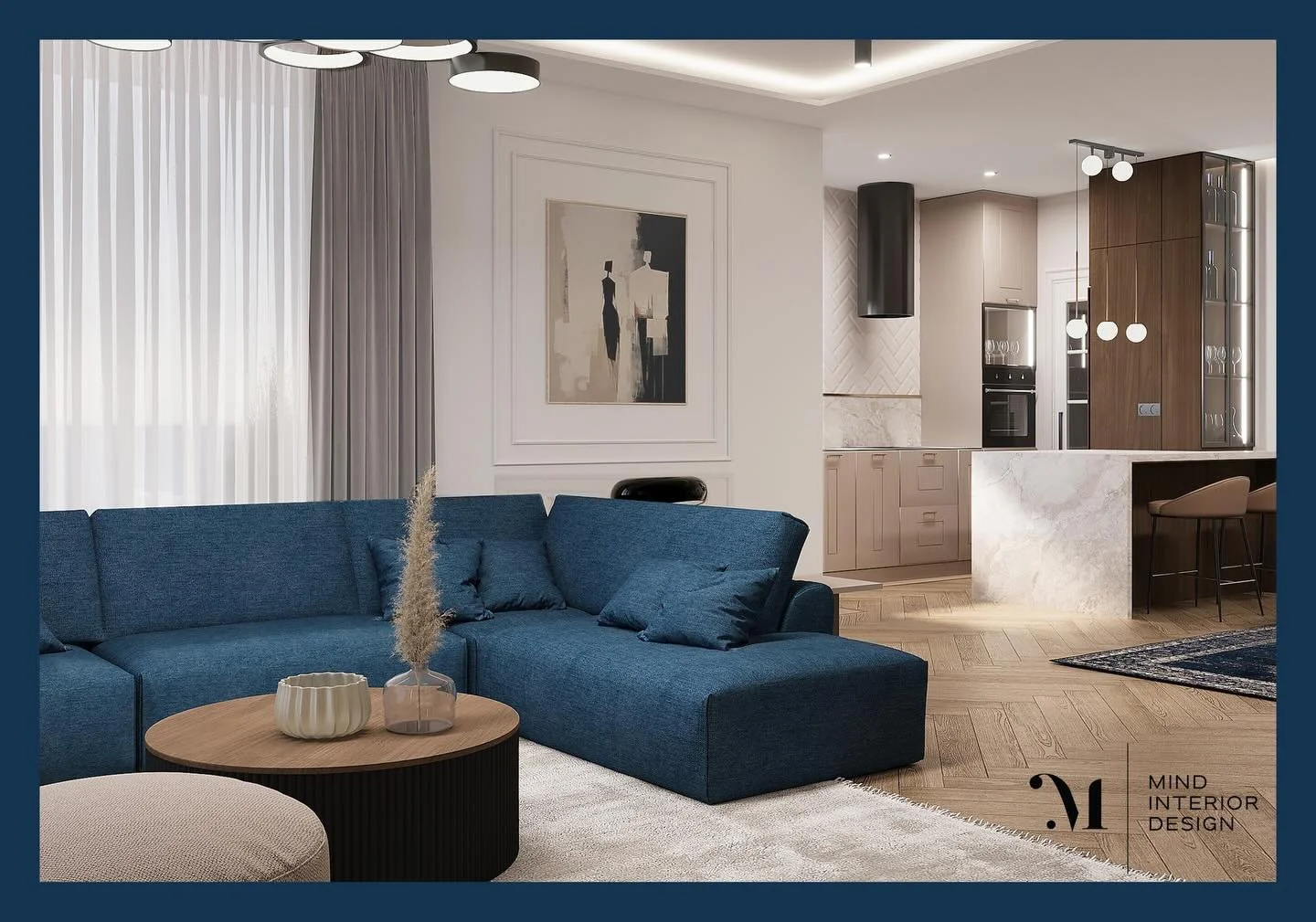 Deep blue / Open space concept proposal 
*
*
*
#arhitekturabeograda #dizajnenterijera #dizajnnamestaja #luxurylifestyle #luxuryliving #luxuryinteriordesign #cozyinteriors #beigeinterior #beige #nudecolors #rolex #interiorlovers #interiordesign #furni