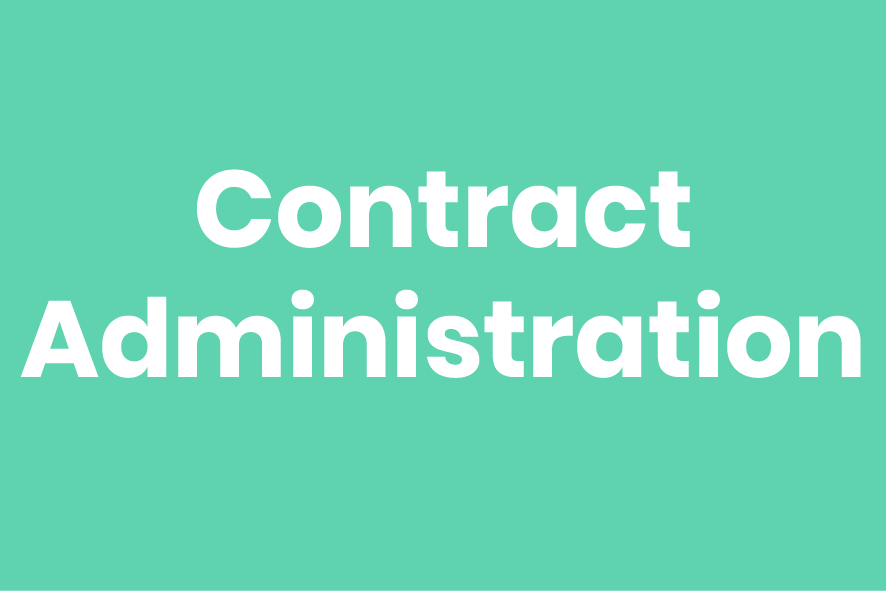 Text that reads 'Contract Administration' on a teal background.