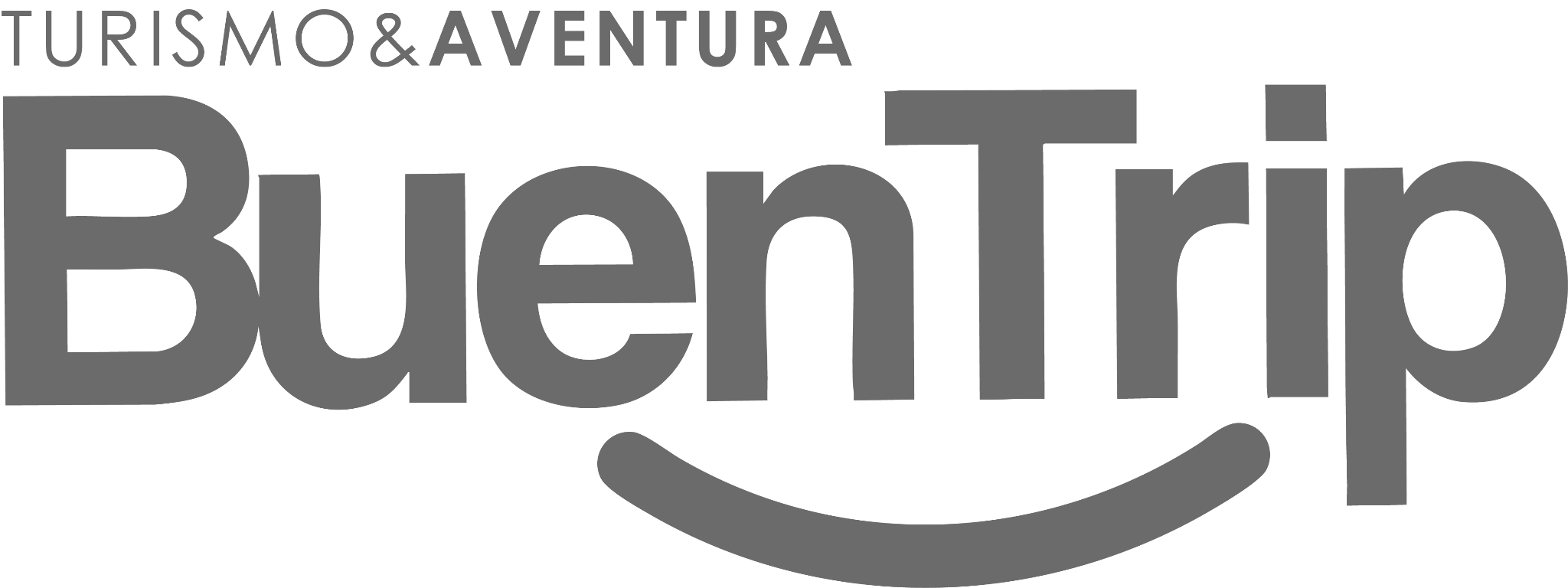 Logo mit der Aufschrift "Tourismo & Aventura Bleibtim" in schwarzer und grauer Schrift auf transparentem Hintergrund.