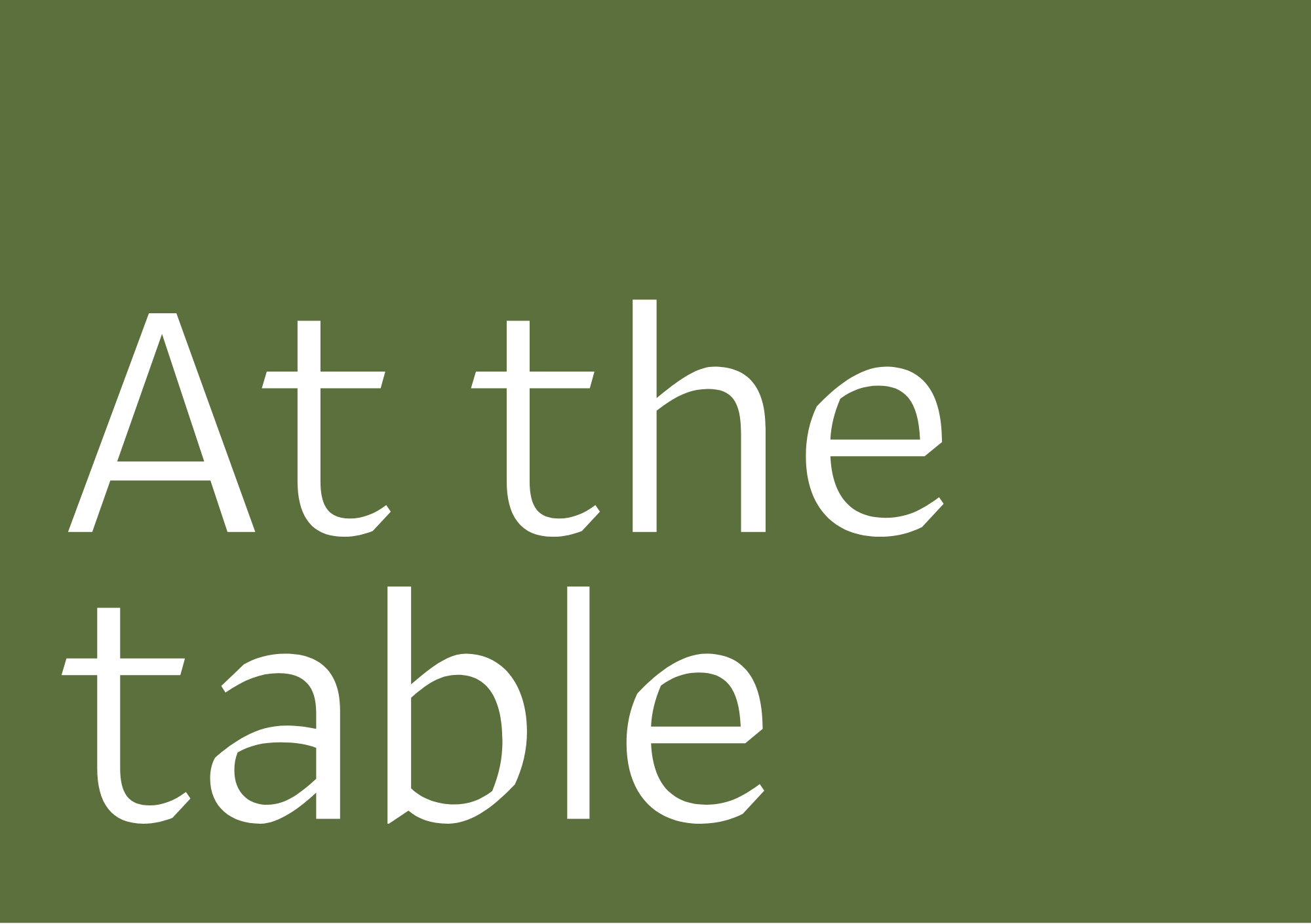 A Fresh Season at the Table