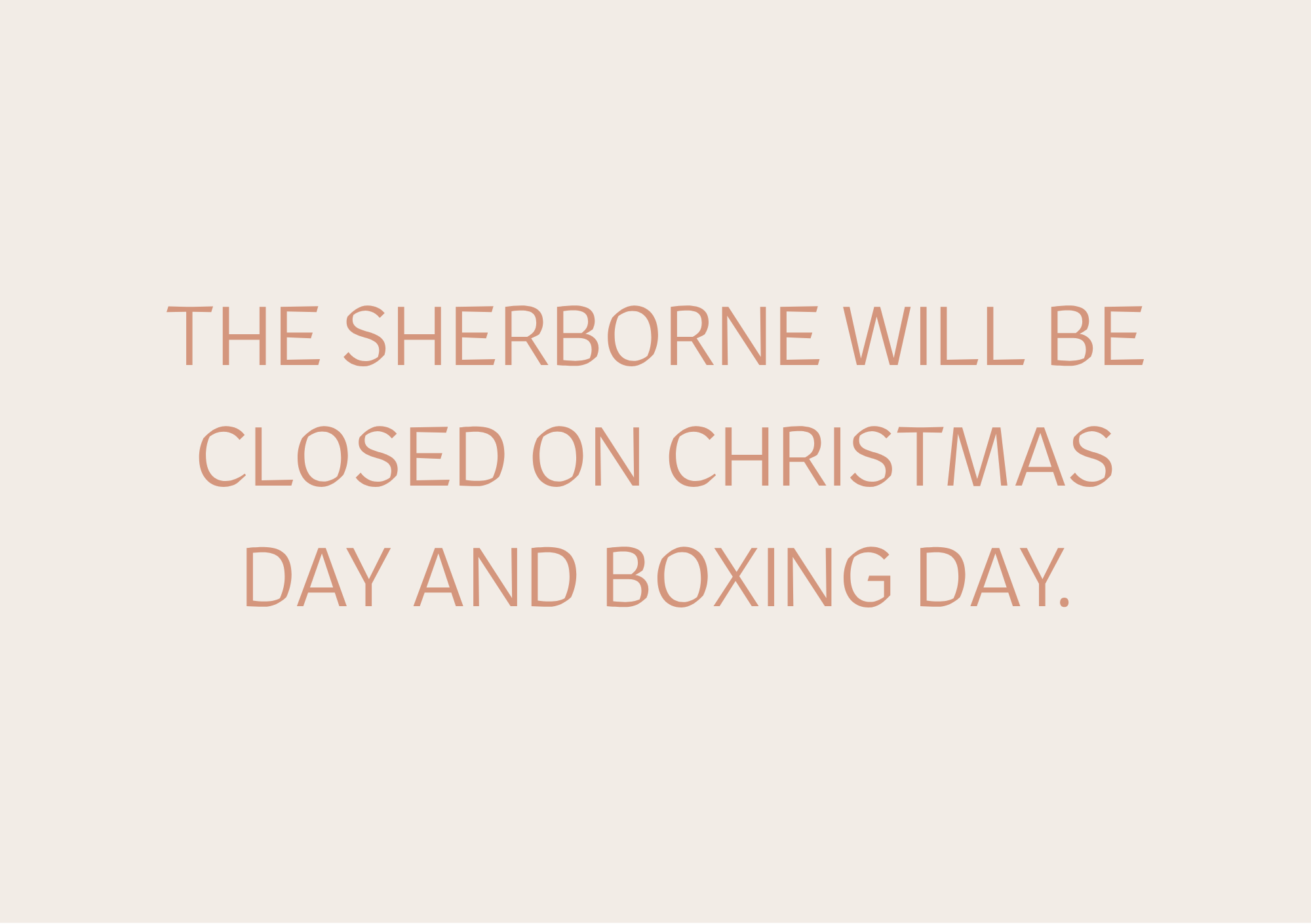 Christmas & Boxing Day Closure