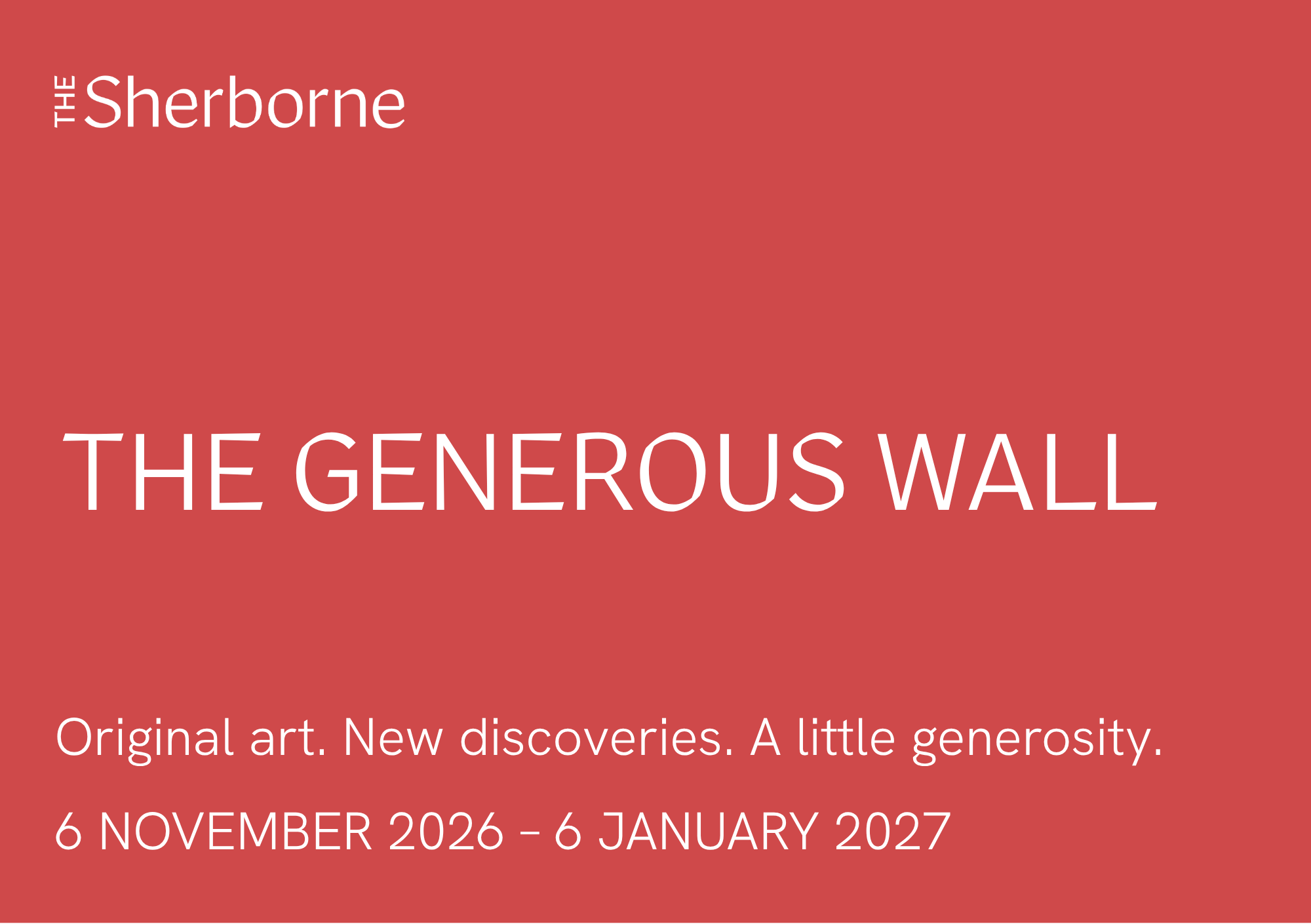 The Generous Wall | Original art. New discoveries. A little generosity.