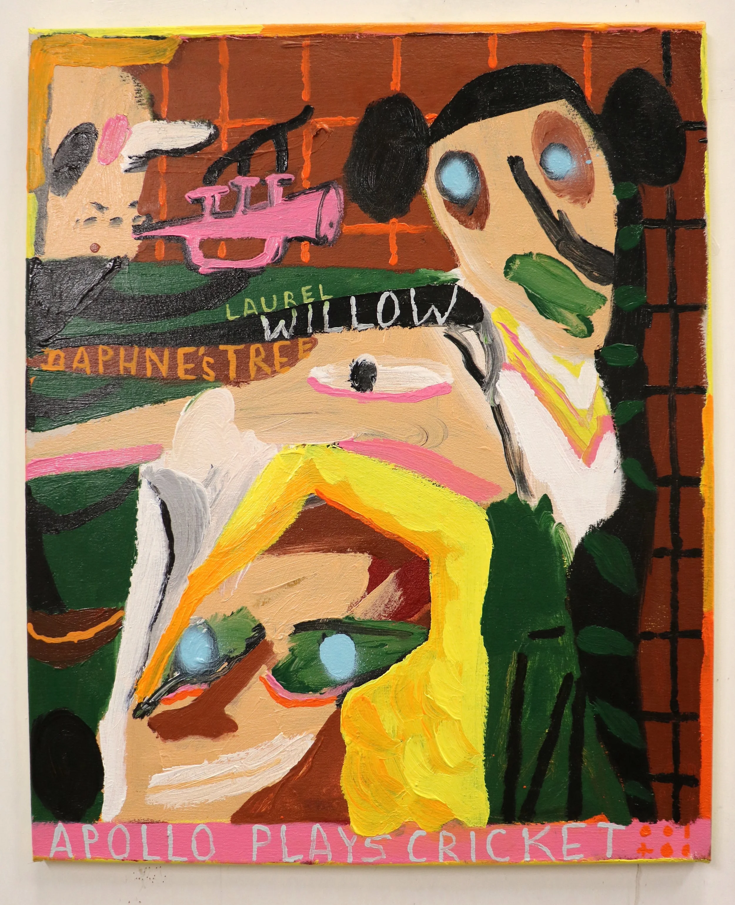 A watercolor sketch of a woman wearing a wide-brimmed hat and flowing dress, holding a cane, with a small hedgehog nearby and a cat or similar animal in the background.