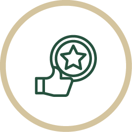 A badge with a checkmark in the center, indicating approval or certification.