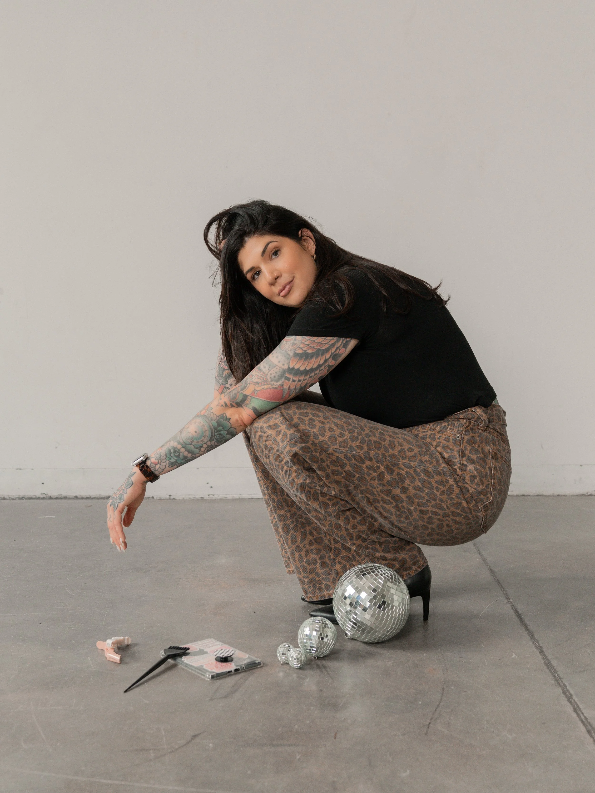 Laura Prickly Pear Salon disco balls kindle hair salon owner