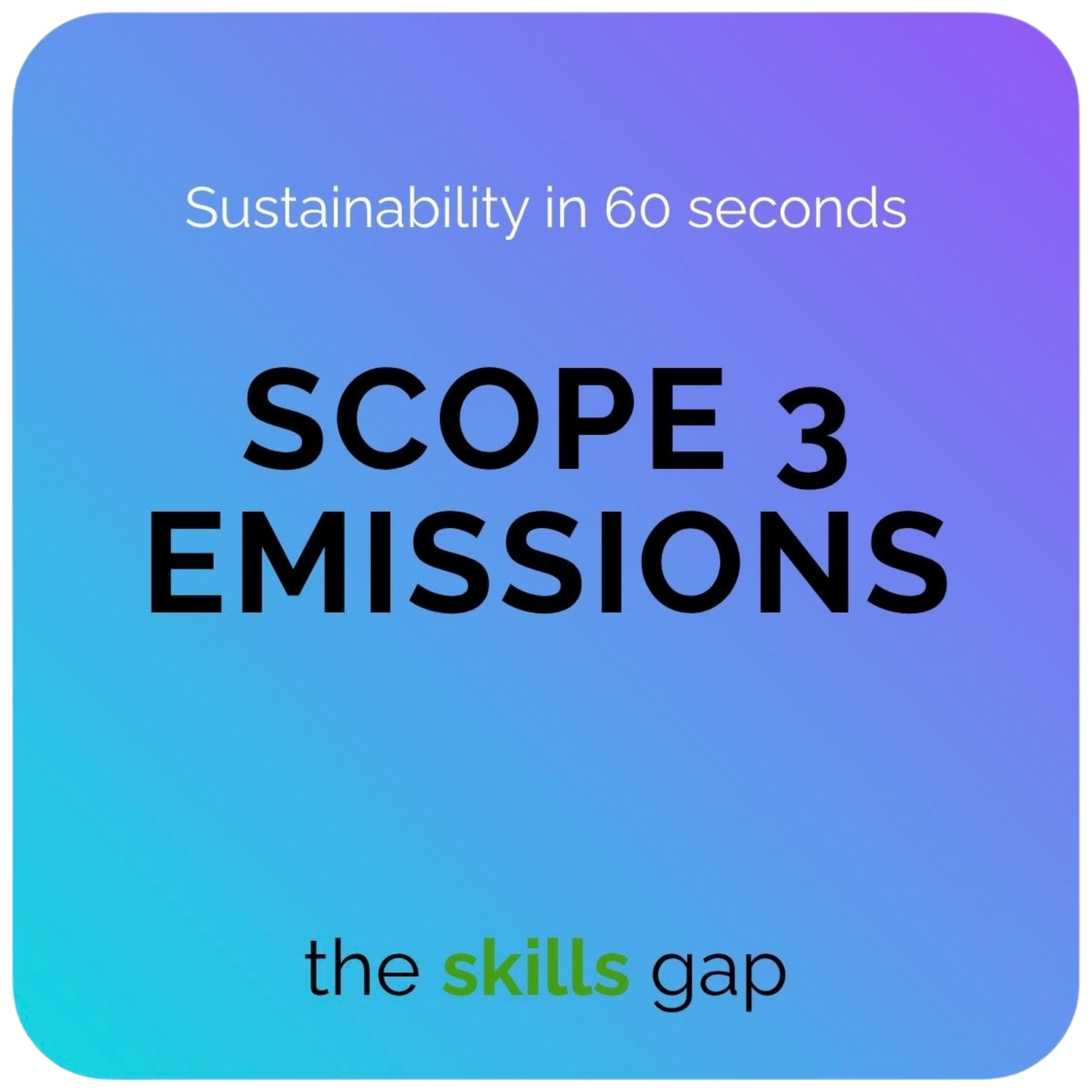 Scope 3 Emissions in 60 Seconds