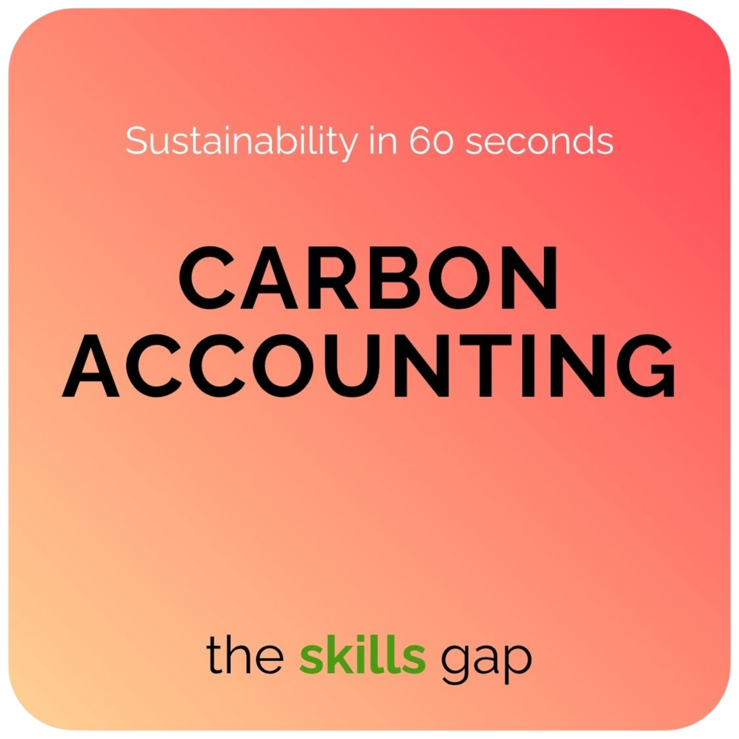 Carbon Accounting in 60 Seconds