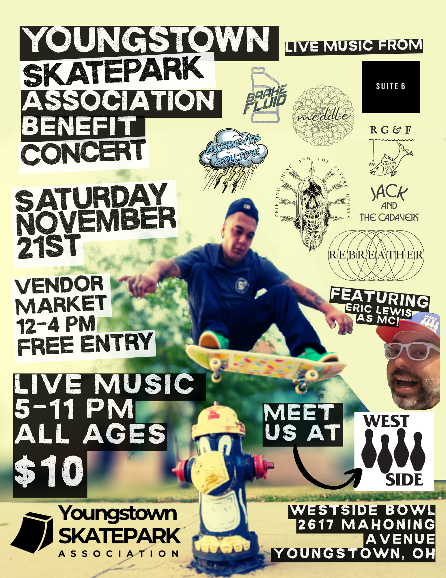 YSA Fundraiser at Westside Bowl - All Ages - $10 Admission