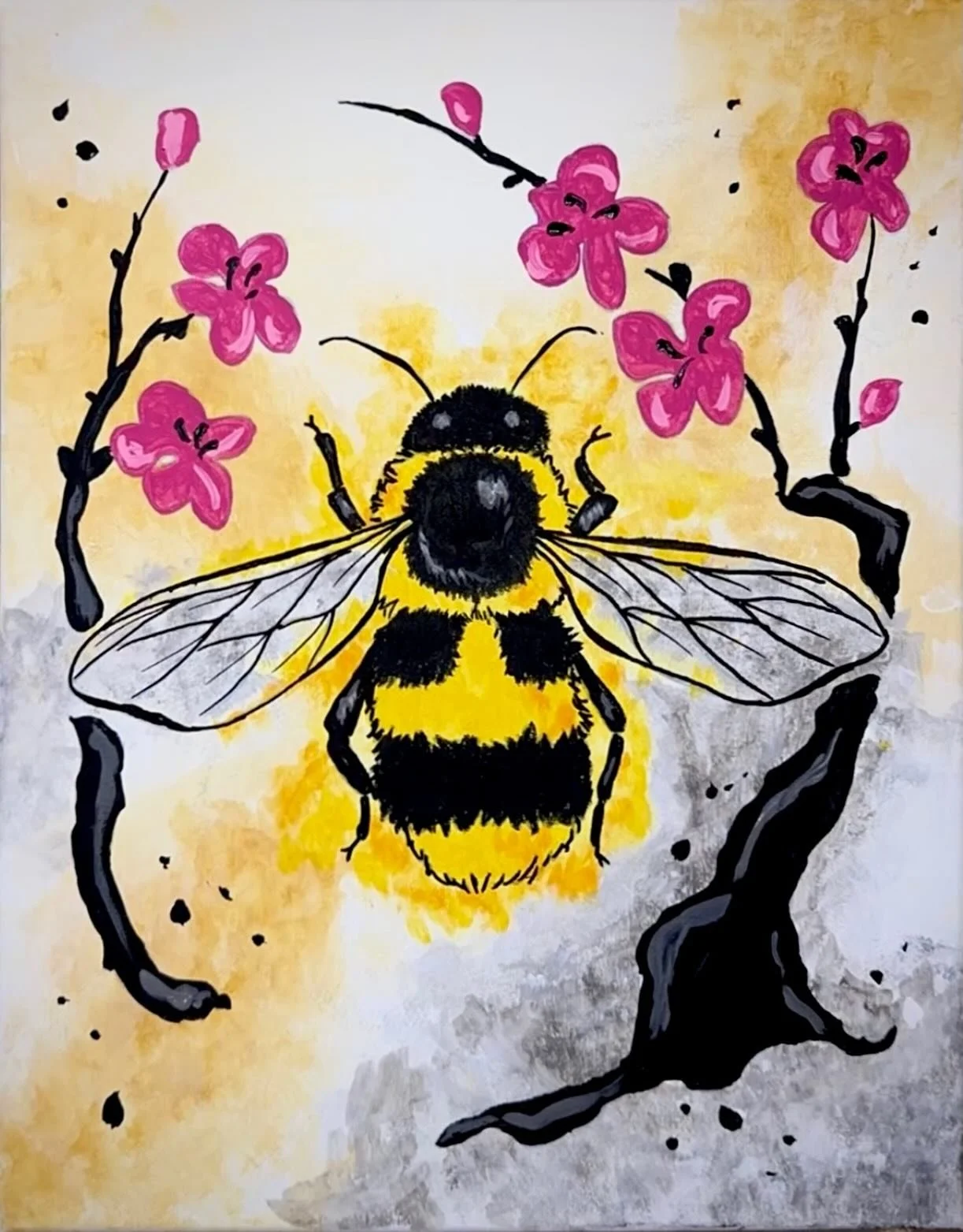 This is what we&rsquo;re painting Friday night.
Bold. A little dramatic. Absolutely doable with no experience and a glass of something good in your hand.

Friday, May 22, 6:30 PM at Radiant Arts in Eugene. $45 

Registration closes May 20. 
Link in b