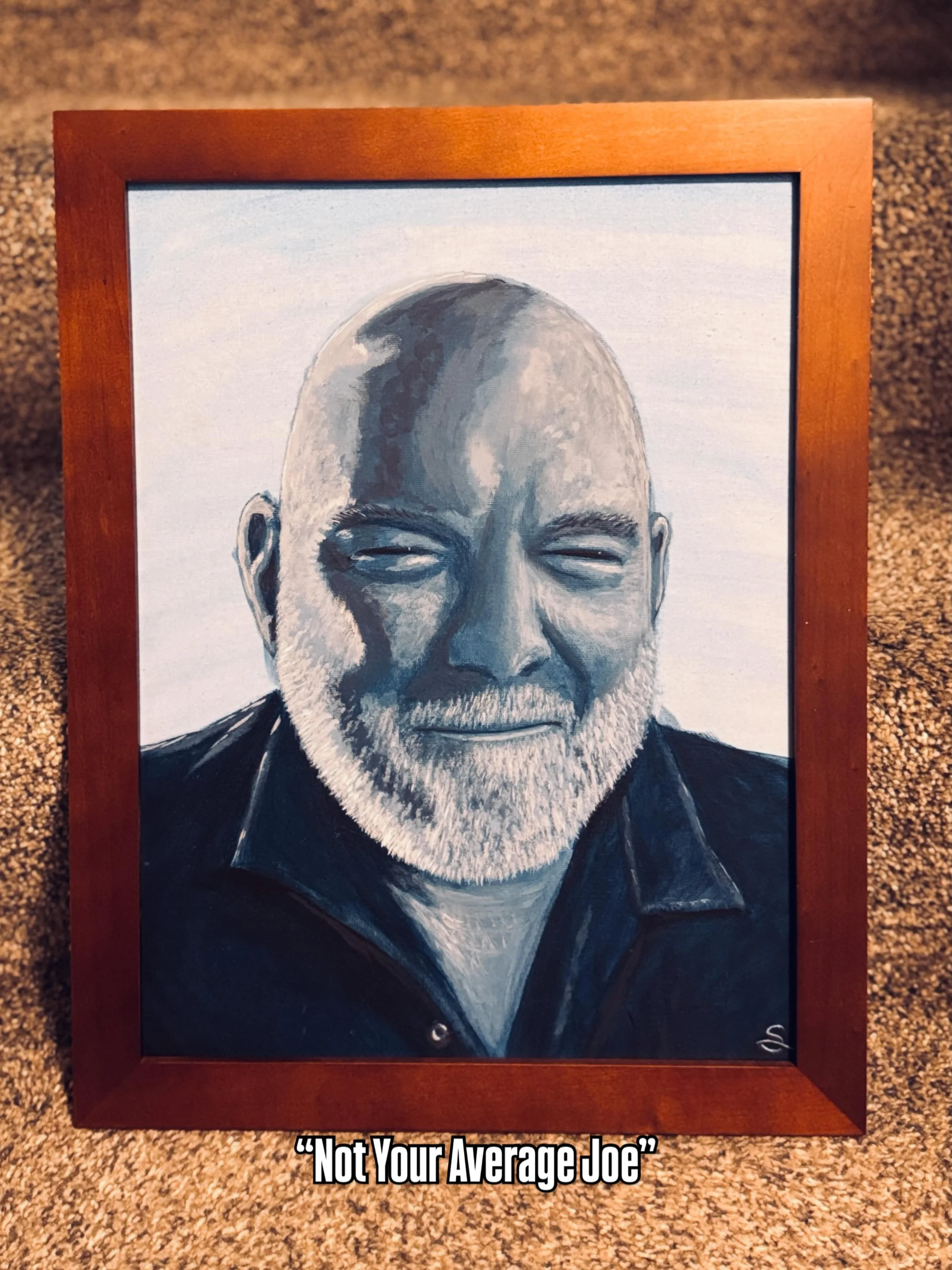 I didn&rsquo;t know how it would turn out, but I&rsquo;m pleased with the results.

I&rsquo;m dropping off this acrylic painting of Joe today at @radiantcommunityarts for their next art show.

There will be an opening reception on June 5 during the f
