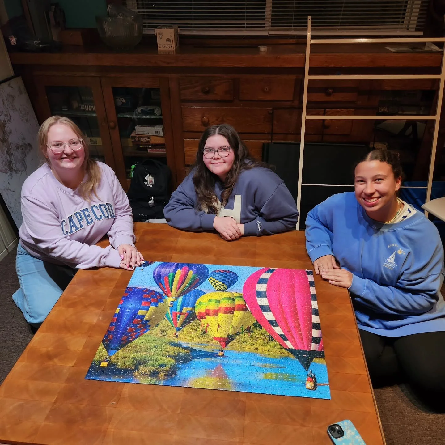 The girls finished another puzzle!