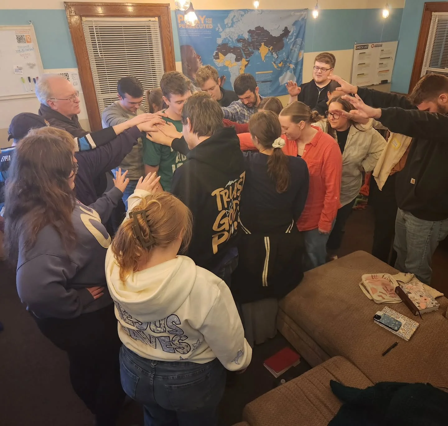 We spent time praying for Benjamin last week as he leaves for the Netherlands this week to study abroad.