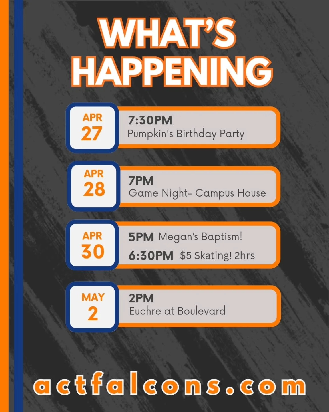 Join us this week for a break during exams!!