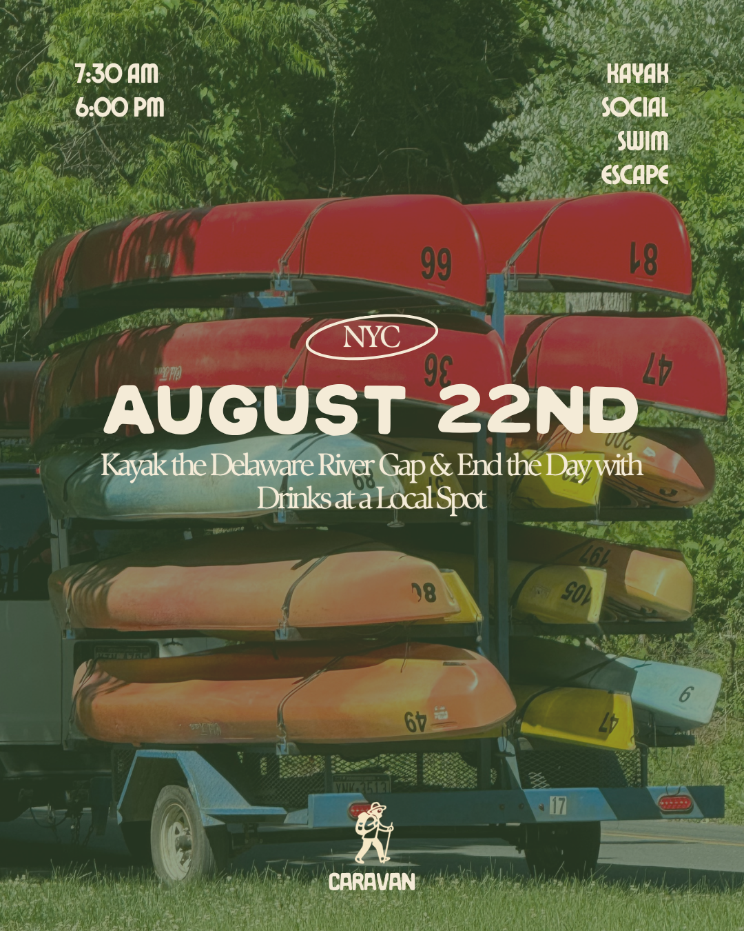 August 22nd Kayak Day Trip