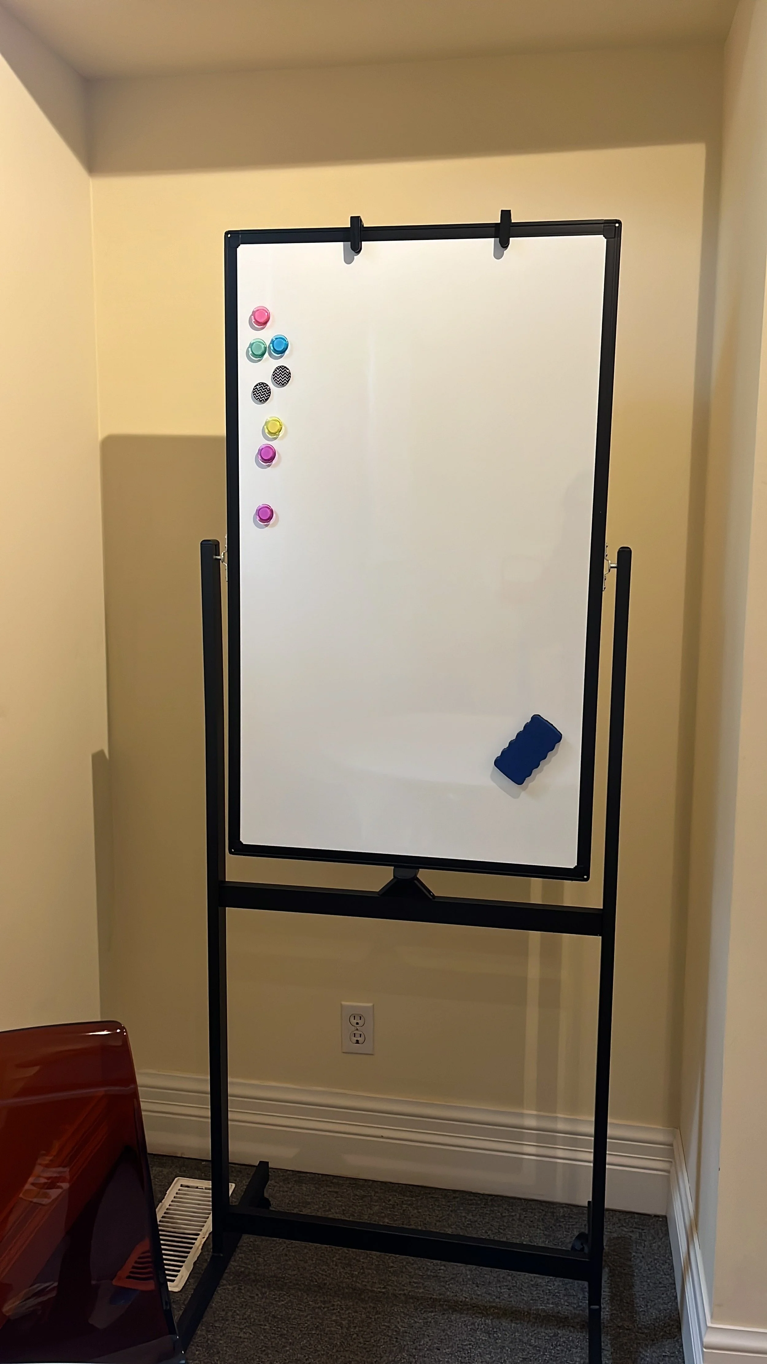 A blank whiteboard