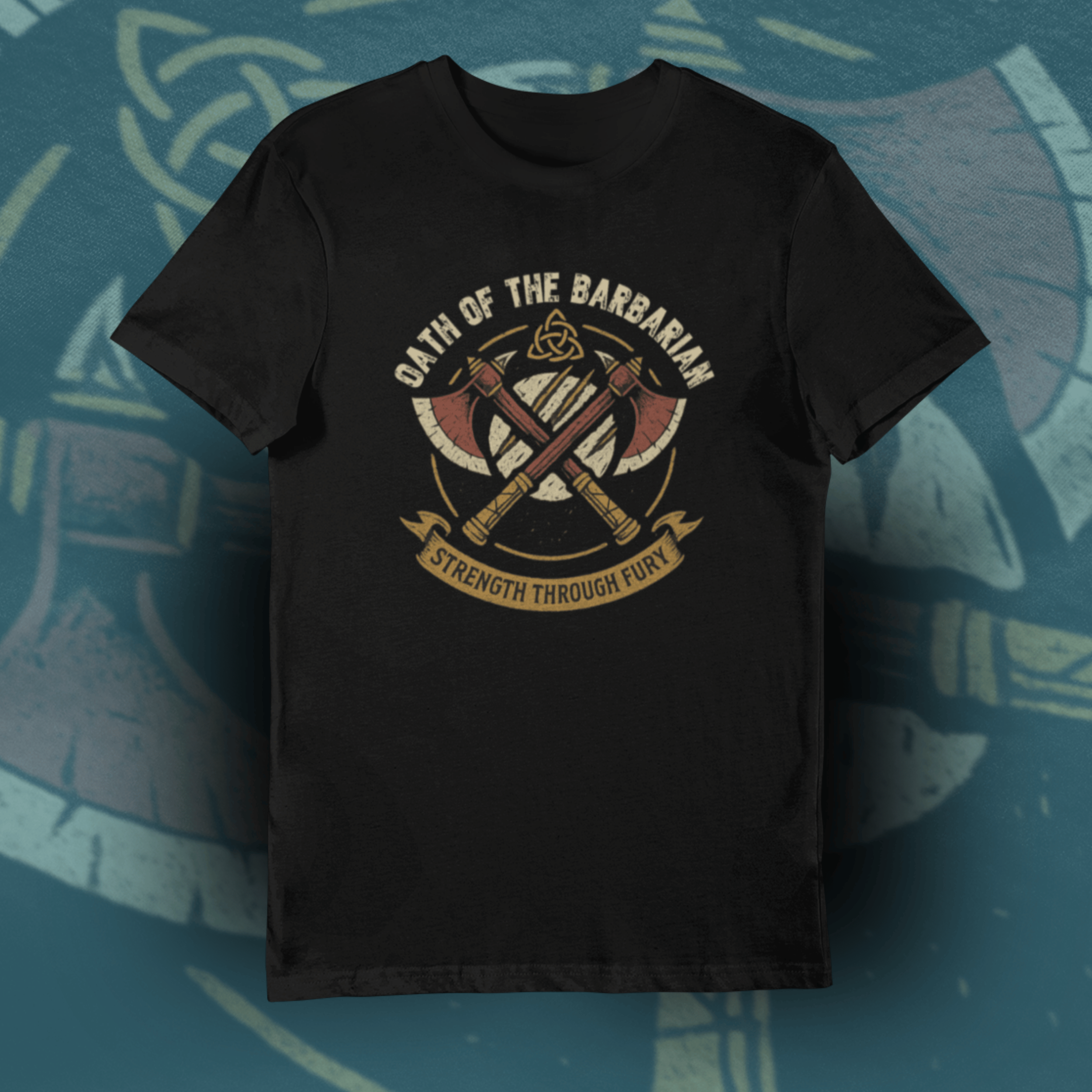 D&D Barbarian T-Shirt: Strength Through Fury