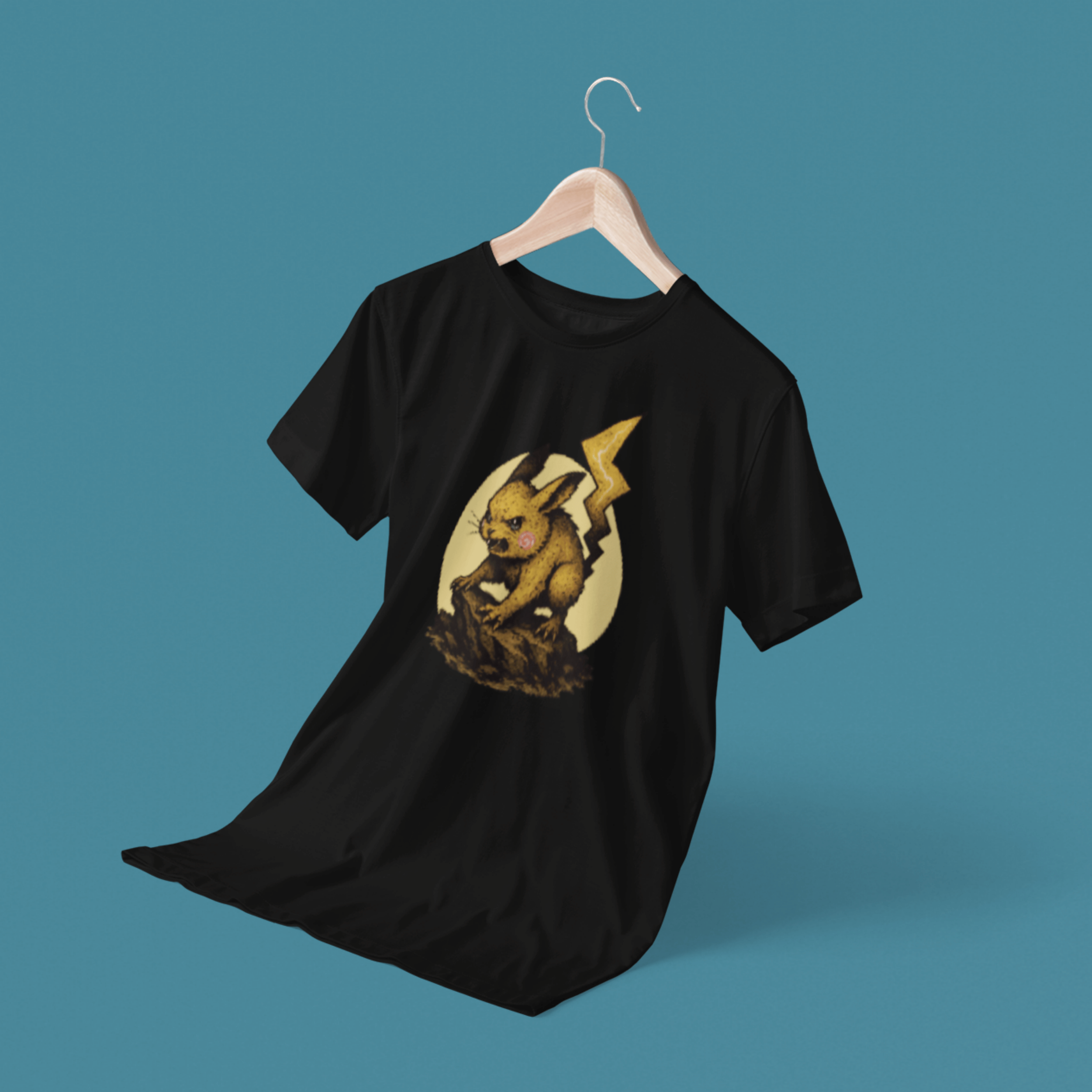 floating Pokemon t-shirt with fantasy Pikachu creature