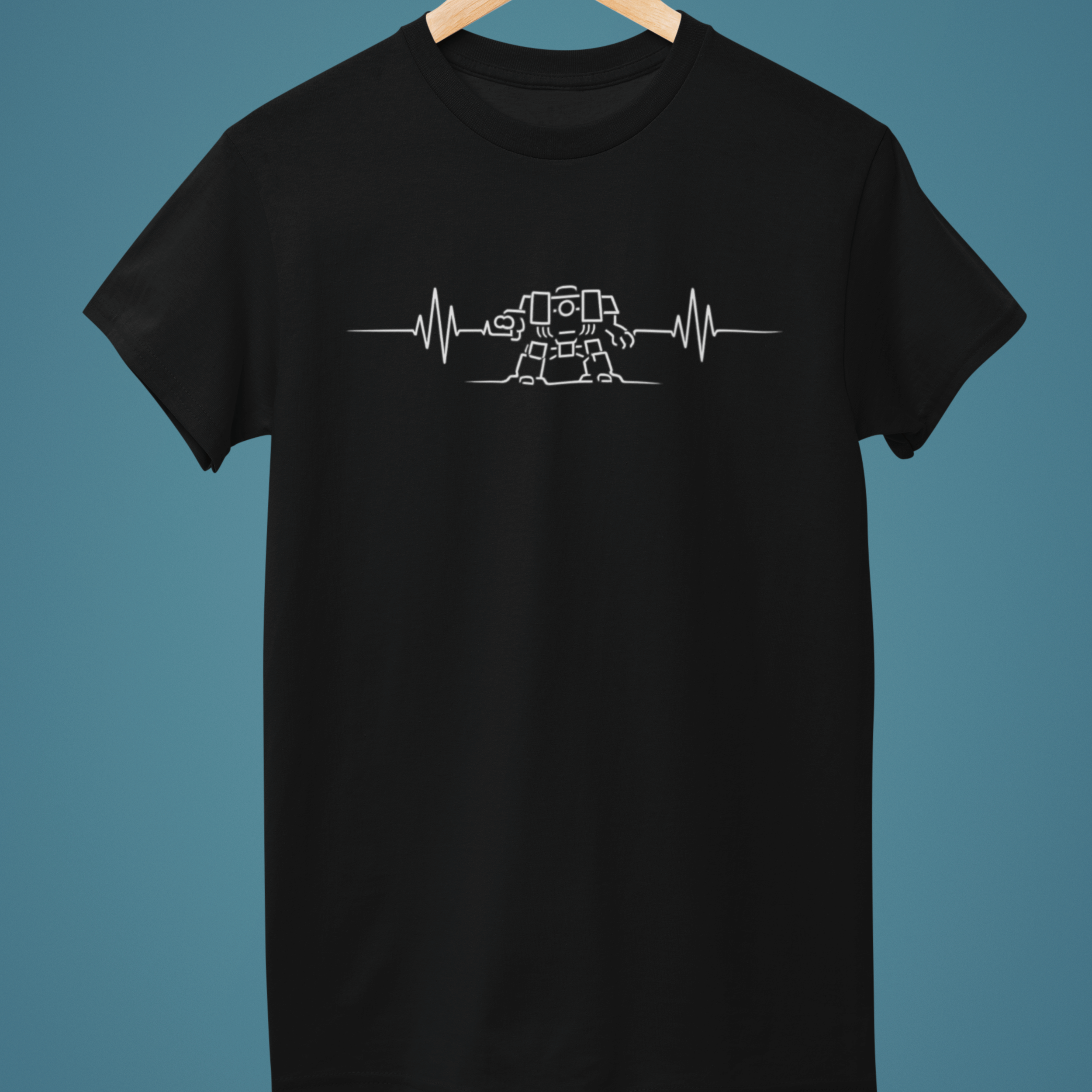 black Funny warhammer t-shirt with dreadnought pulse for wargamers who live and breathe 40K