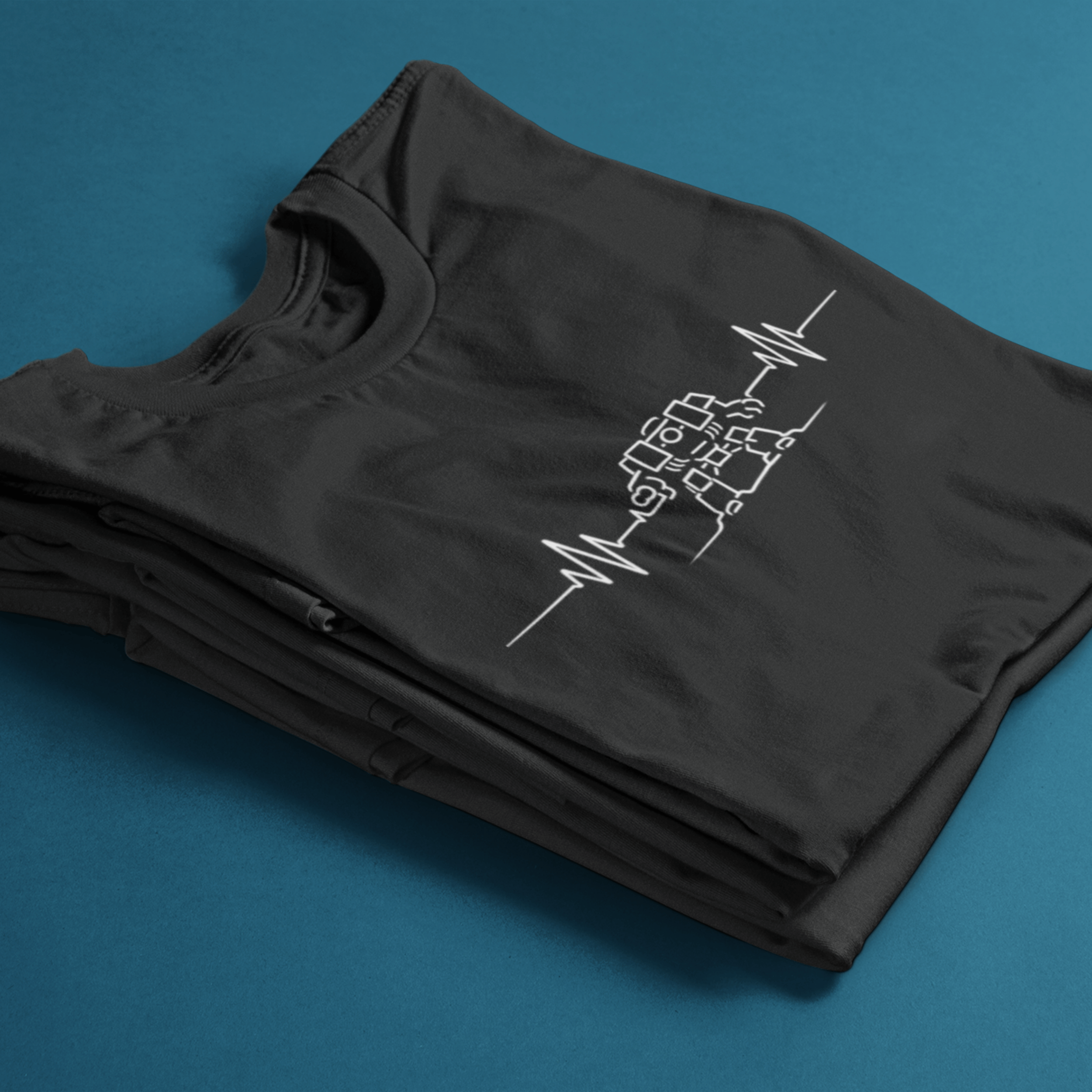 folded Funny warhammer t-shirt with dreadnought pulse for wargamers who live and breathe 40K