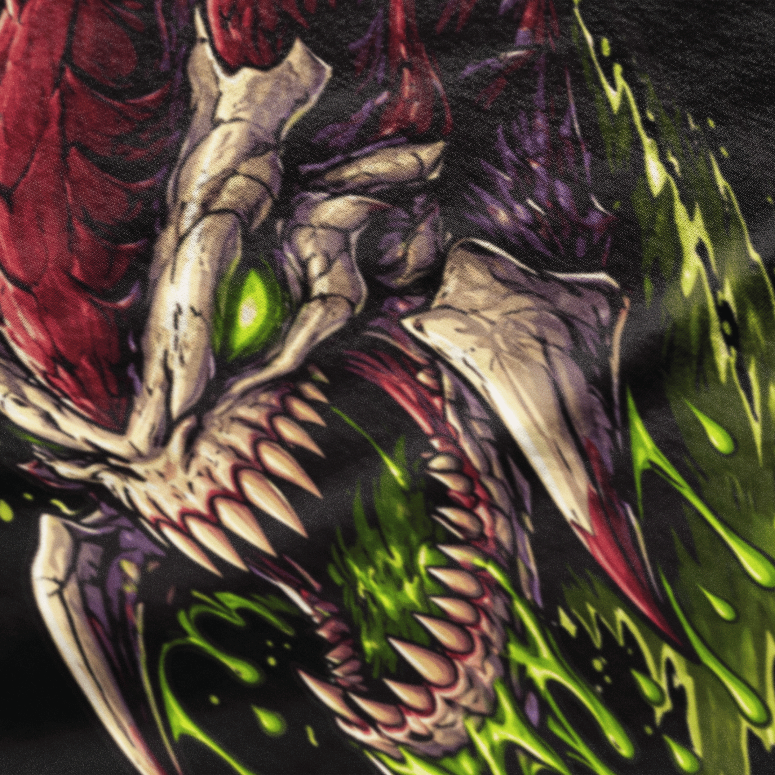 folded Warhammer 40k Tyranids t-shirt with "Always Hungry" slogan