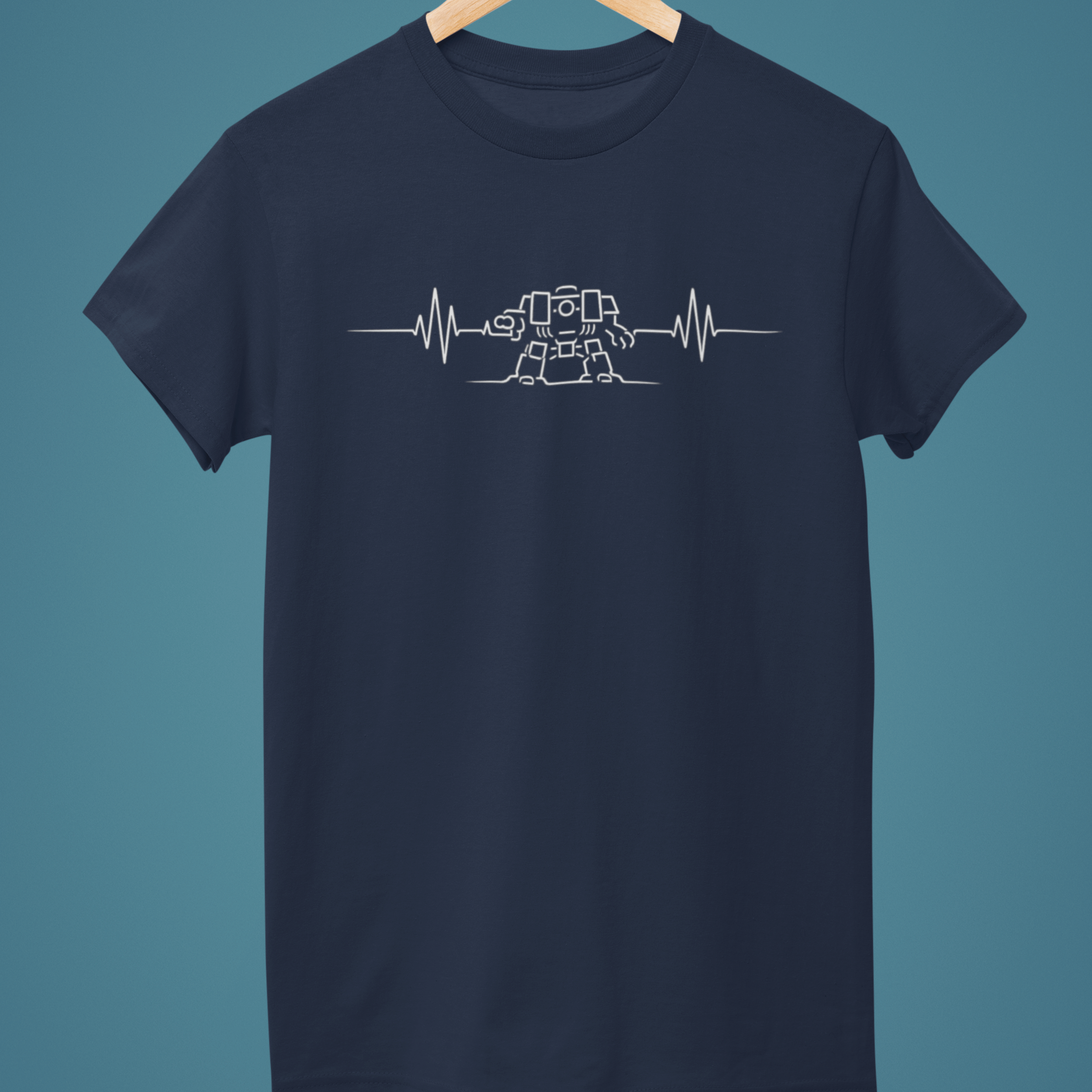 navy Funny warhammer t-shirt with dreadnought pulse for wargamers who live and breathe 40K