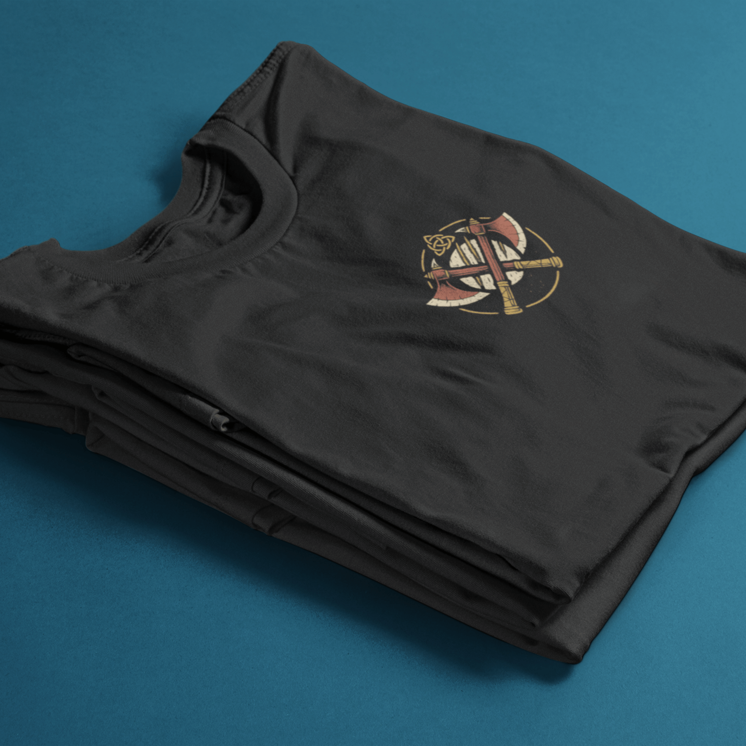 folded D&D Barbarian T-Shirt with Strength Through Fury Back Design