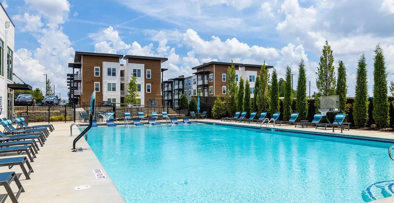 Garden-style student housing apartment community near a Southeast college campus