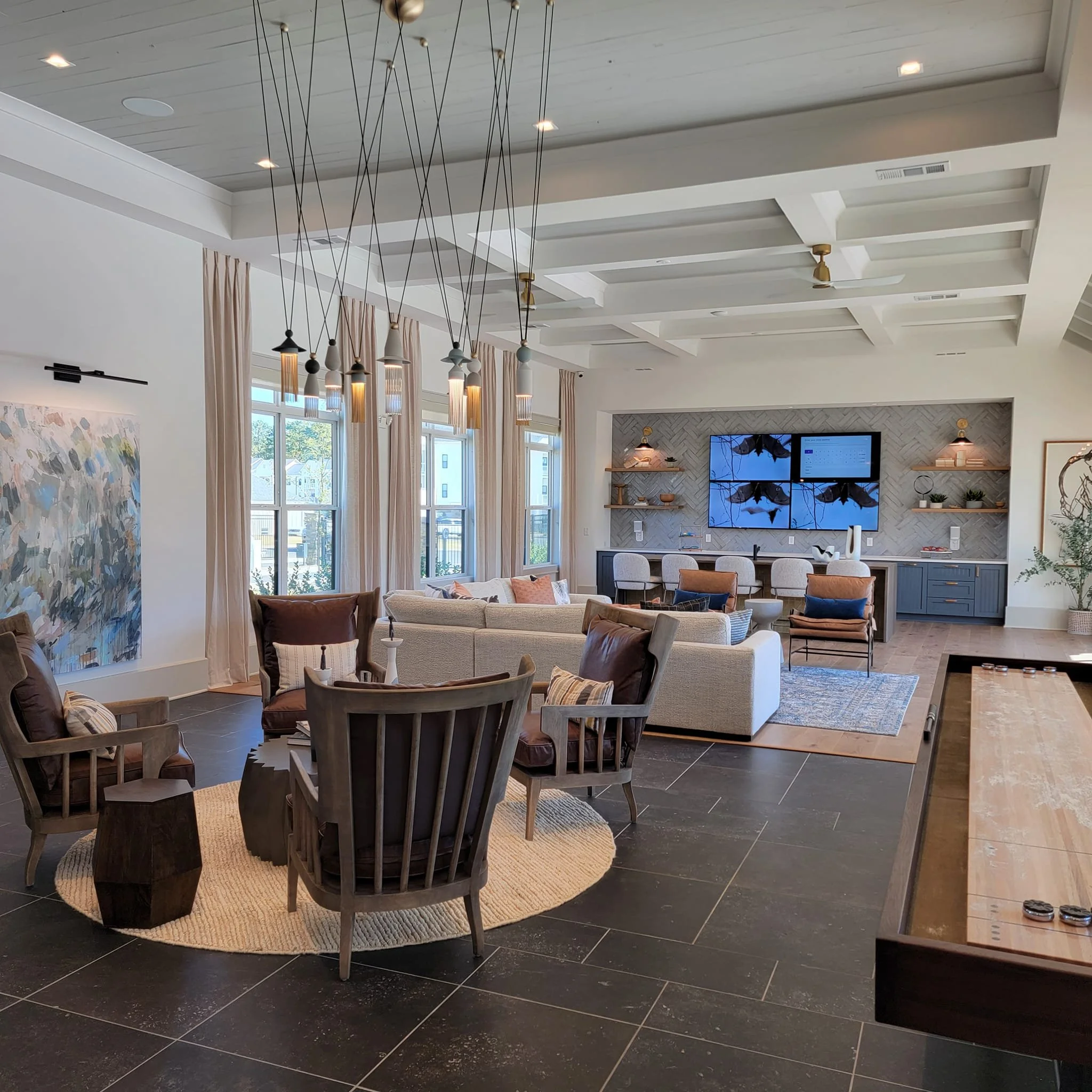 Interior commons area within The Glenn multifamily apartment complex - Auburn, AL