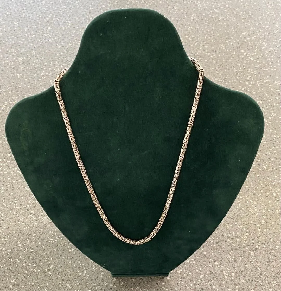 VINTAGE SILVER BYZANTINE CHAIN - 20"