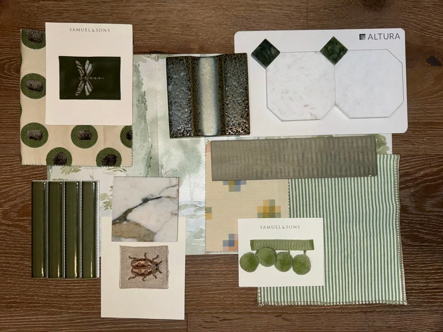 Feeling lucky in green 🍀 This St. Patrick's Day mood board is giving all the emerald, sage, and marble goodness we didn't know we needed. Happy St. Patrick's Day!