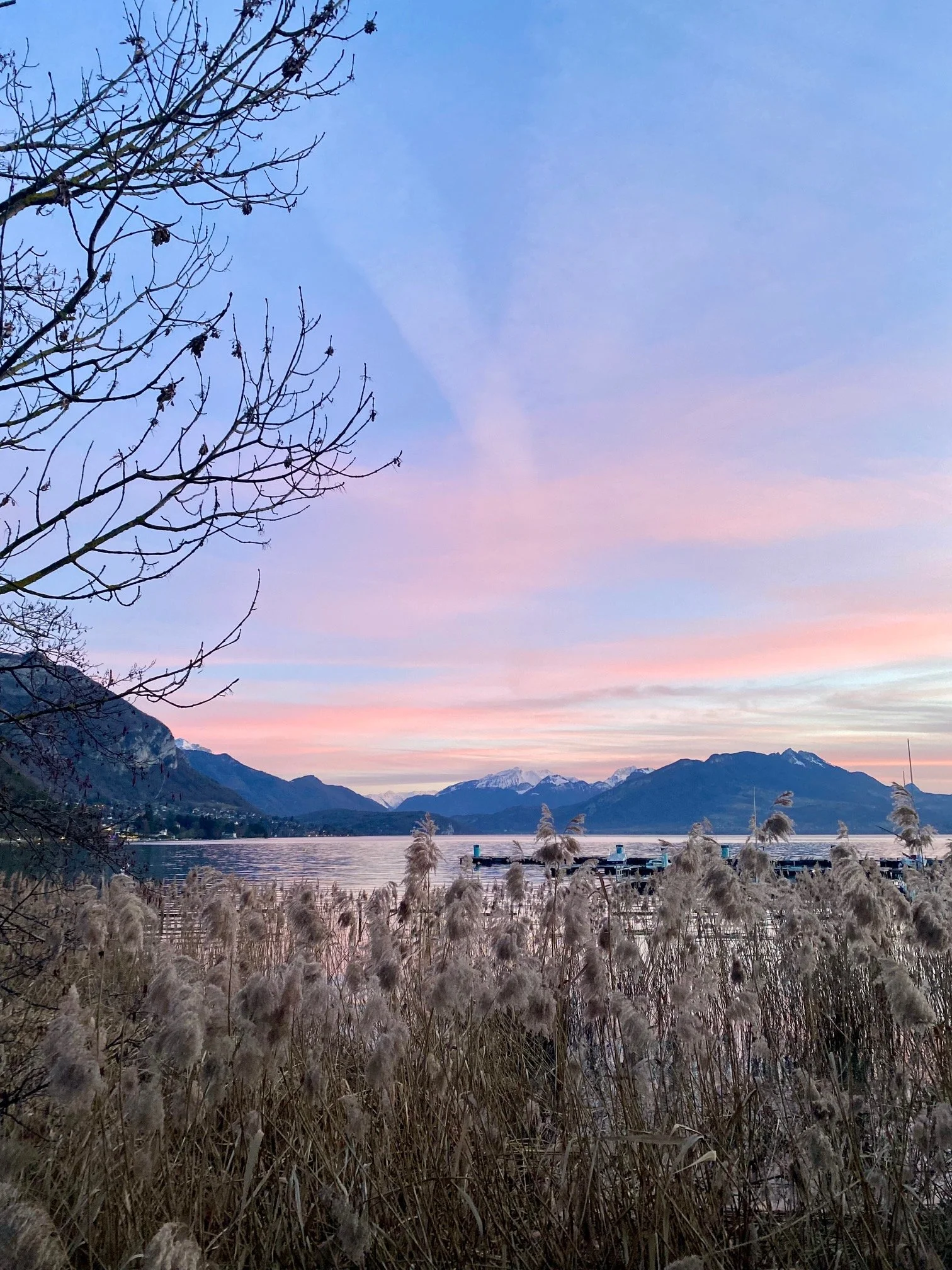 Photo coucher soleil lac d'Annecy