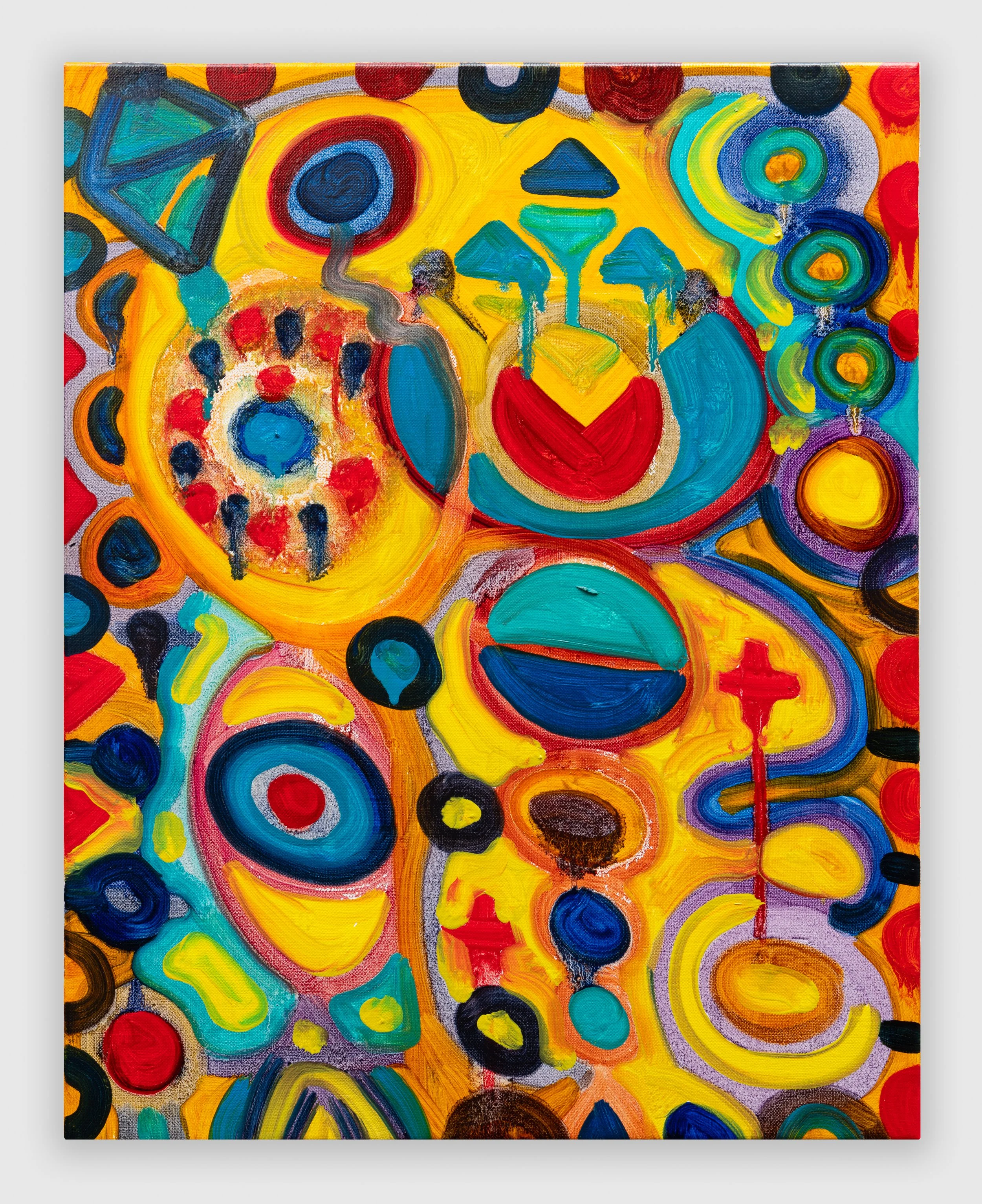 Stele I, 2022, Oil on linen, 20 x 16 x 1 1/4 in; 50.8 x 40.6 x 3.2 cm