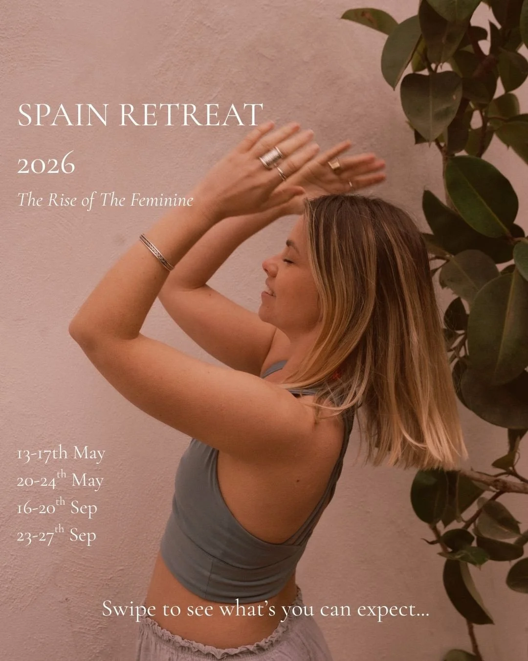 Spain Retreat 2026 - Now Live! 

13-17th May - 5 spaces 
20-24th May - Sold out
16-20th September - Spaces
23-27th September - 3 spaces

4 nights in the Andalusian mountains&hellip; daily varying styles of yoga, incredible food, breathwork, sunrise h