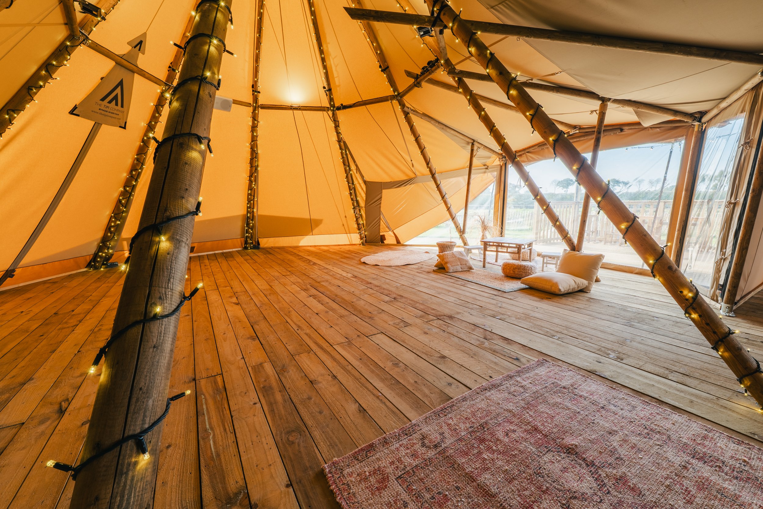 Tipi for yoga event