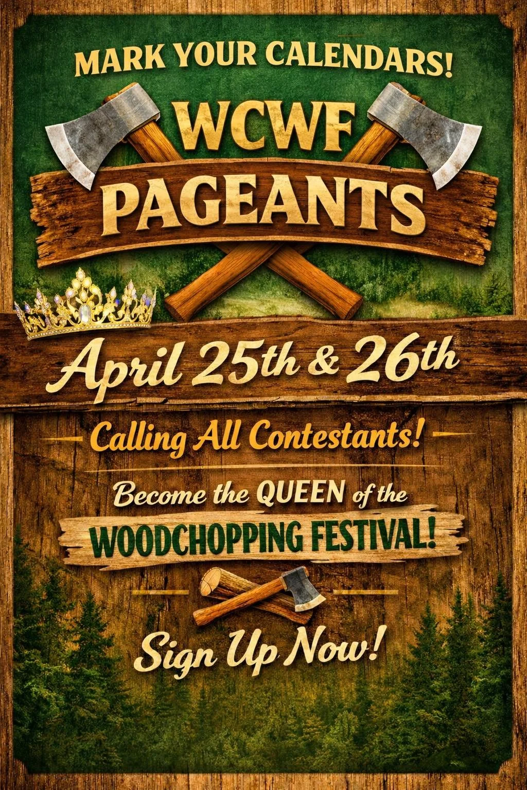 Woodchopping Festival Pageants